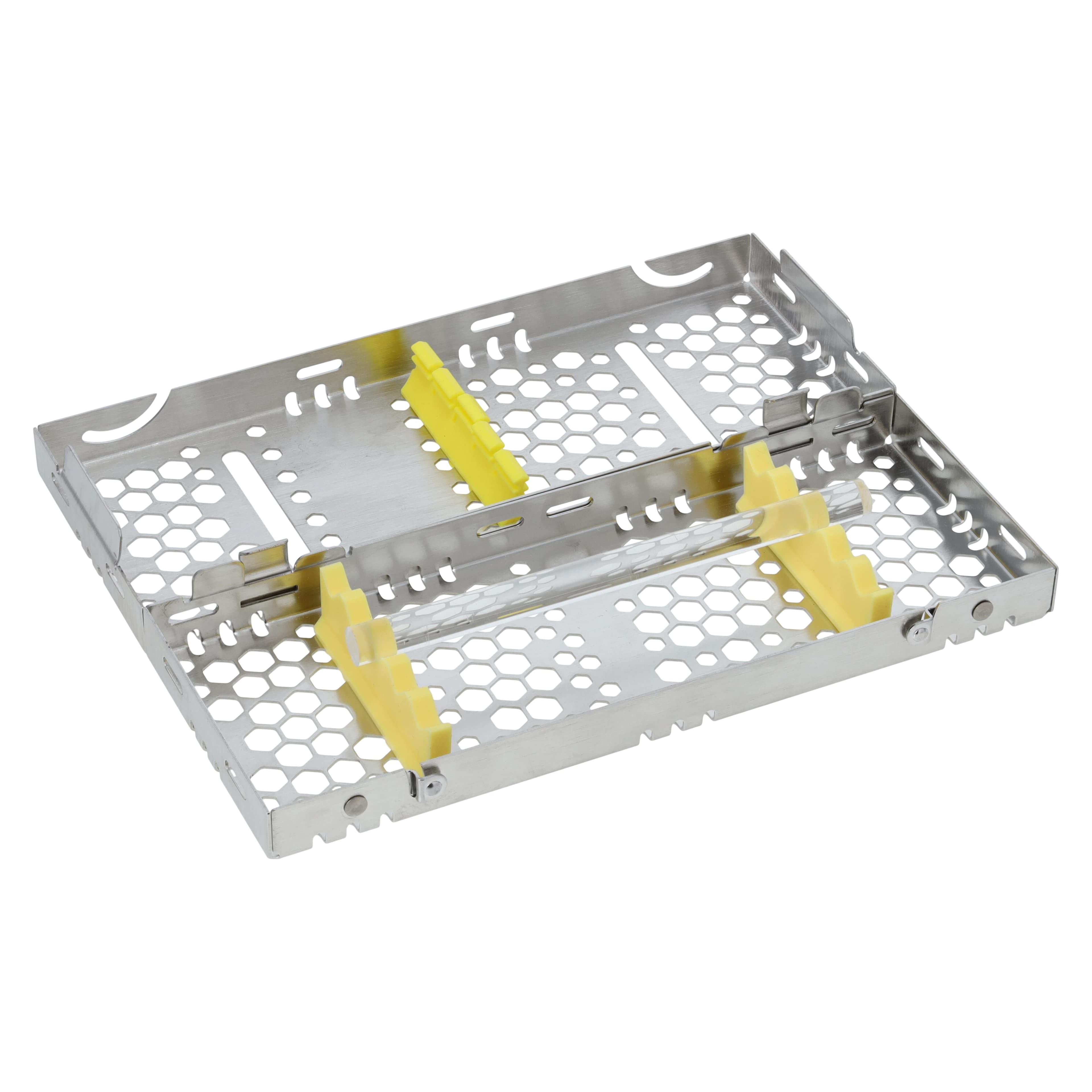 Nordent Sterilization Cassette, Small, 5 Instruments, Yellow, Single-Sided, Stainless Steel, 3" x 8" x 1.25", CH1-5N4 thumbnail 2