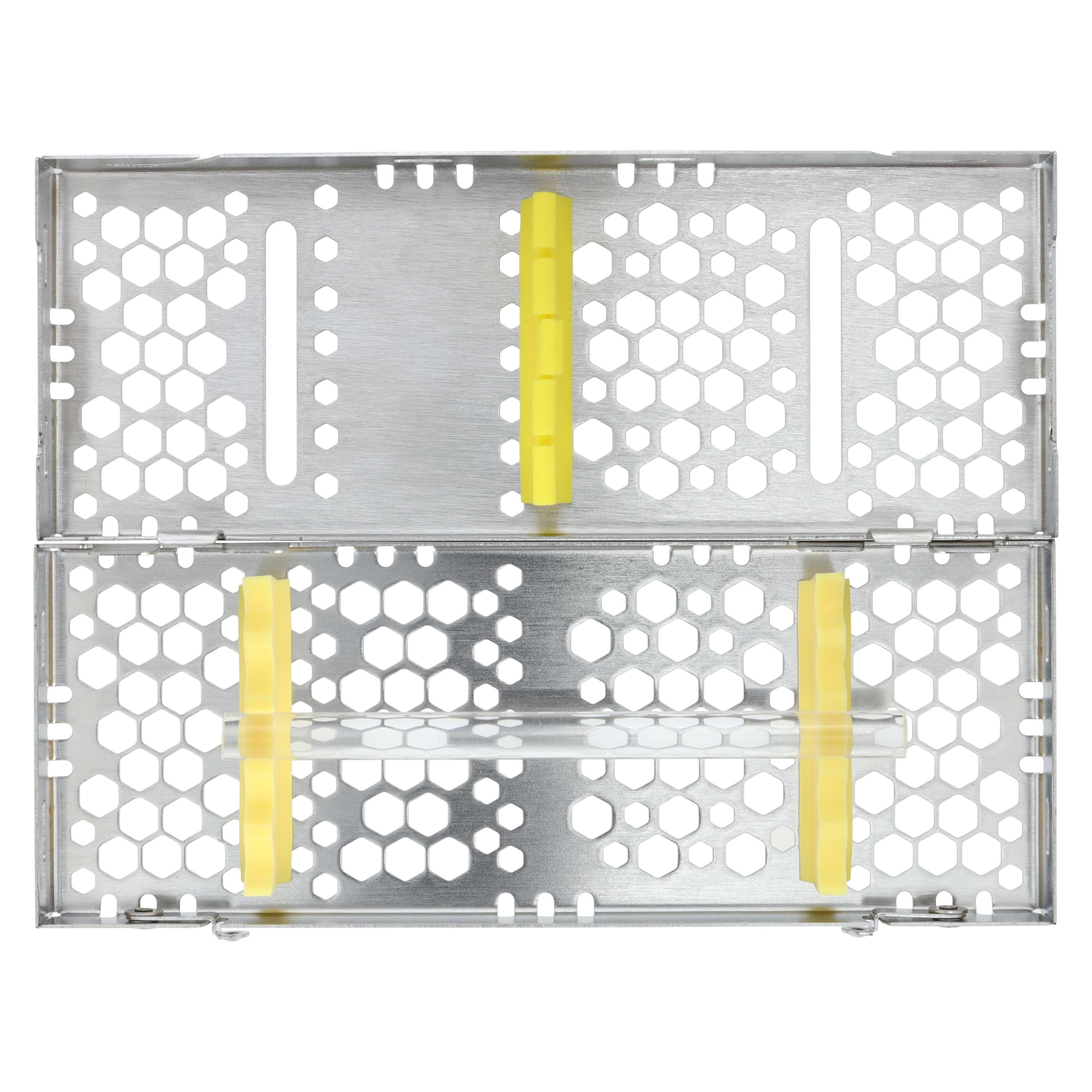Nordent Sterilization Cassette, Small, 5 Instruments, Yellow, Single-Sided, Stainless Steel, 3" x 8" x 1.25", CH1-5N4 thumbnail 3