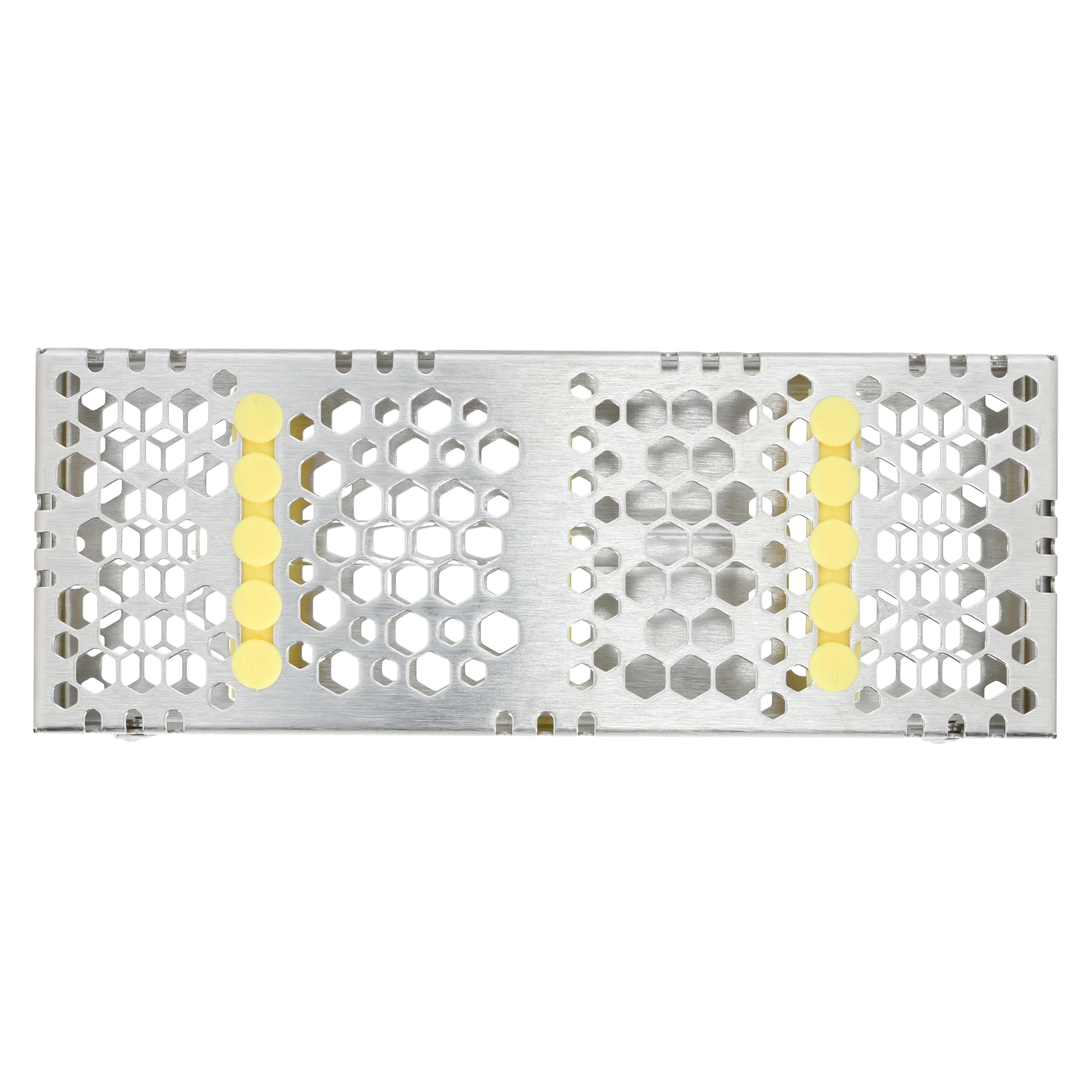 Nordent Sterilization Cassette, Small, 5 Instruments, Yellow, Single-Sided, Stainless Steel, 3" x 8" x 1.25", CH1-5N4 thumbnail 5