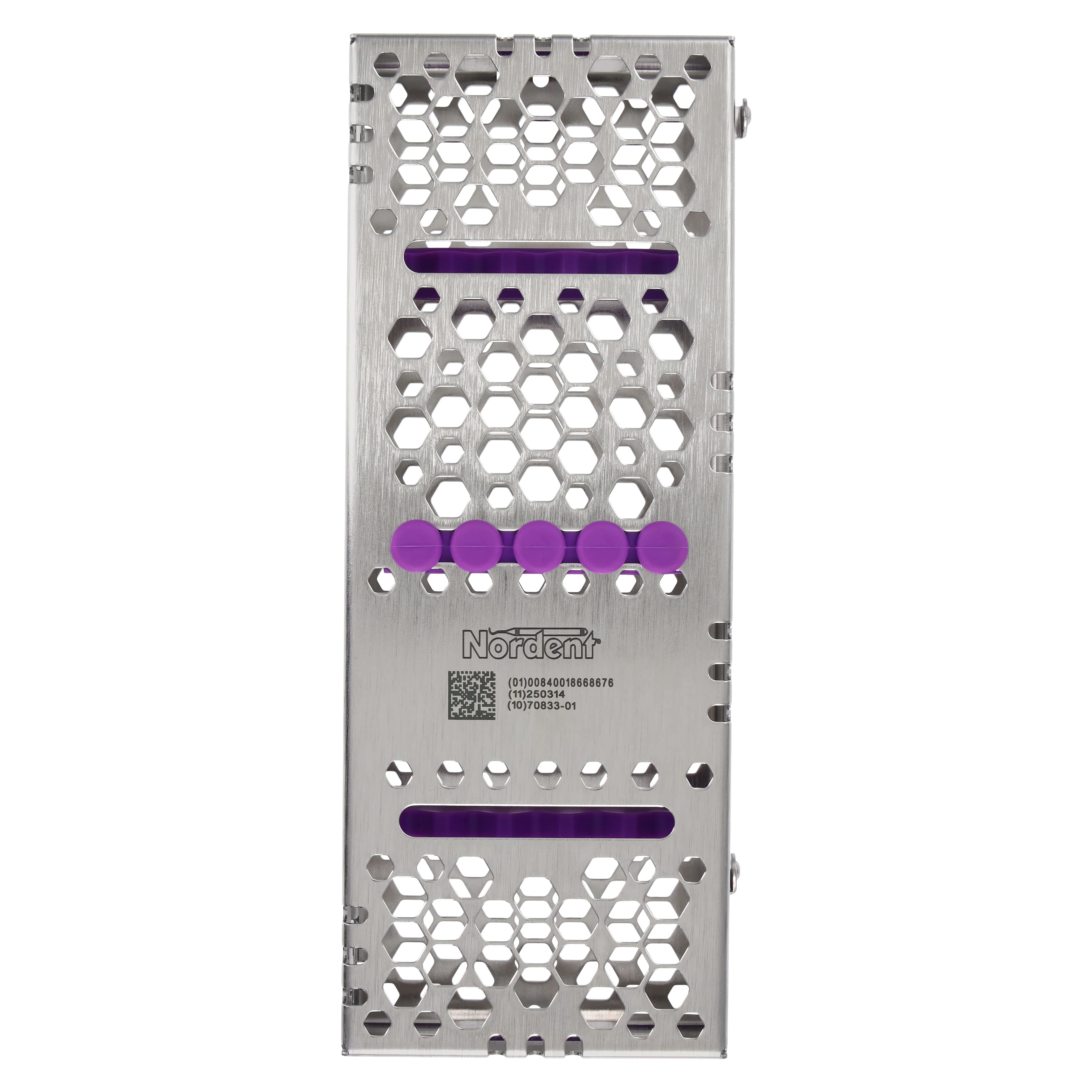 Nordent Cassette Small 5 Instrument, Purple, Single Sided, Stainless Steel, 3 in x 8 in x 1 1/4 in, CH1-5N7 thumbnail 4