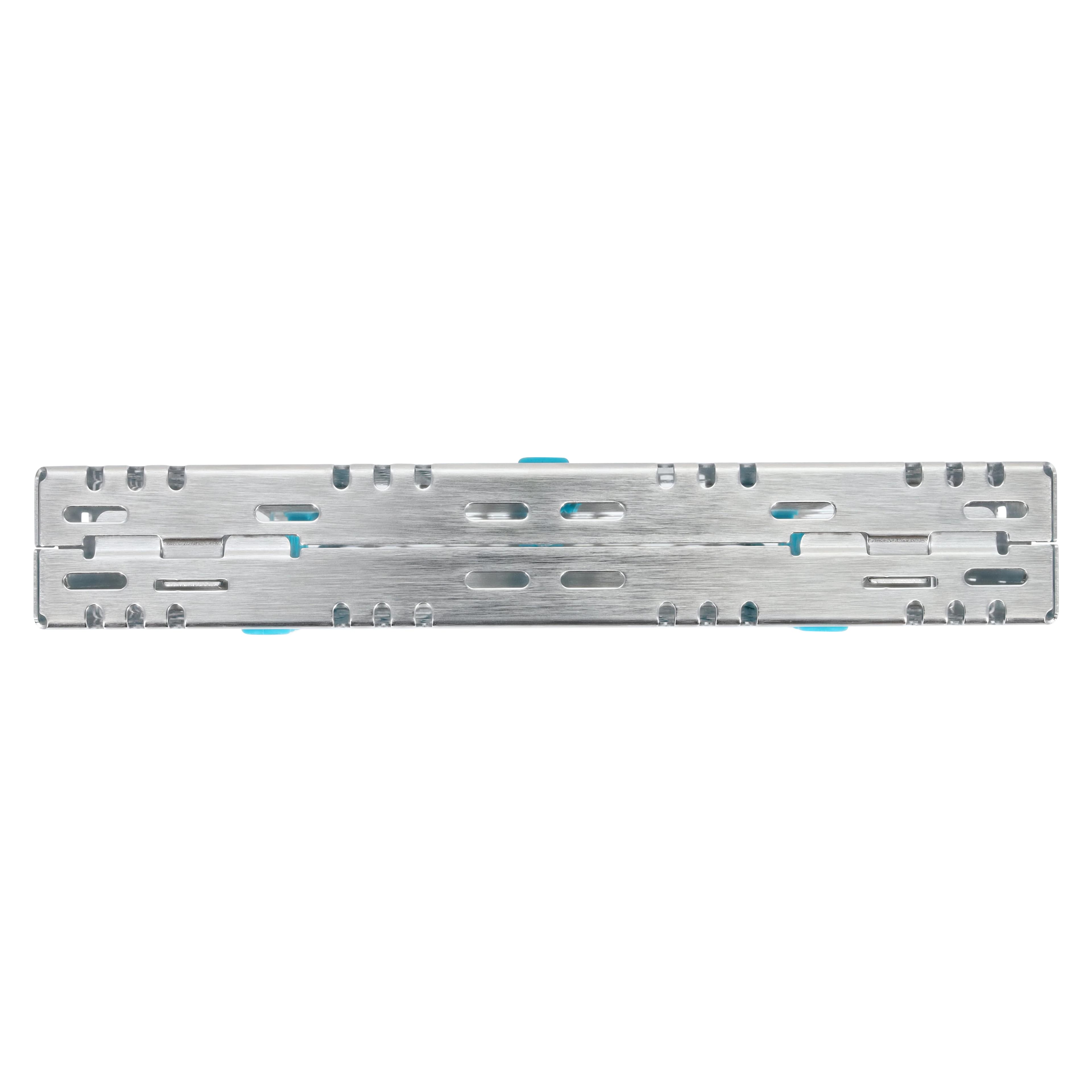 Nordent Sterilization Cassette, Medium, 10 Instruments, Teal, Single-Sided, Stainless Steel, 5.5" x 8" x 1.25", CH2-10N2 thumbnail 7
