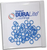 Nordent DuraLite ColorRings, Black, 3/8 in, 48/Pkg, RING-BK - Black Color Coding Rings, Colorrings (48) - Image 1