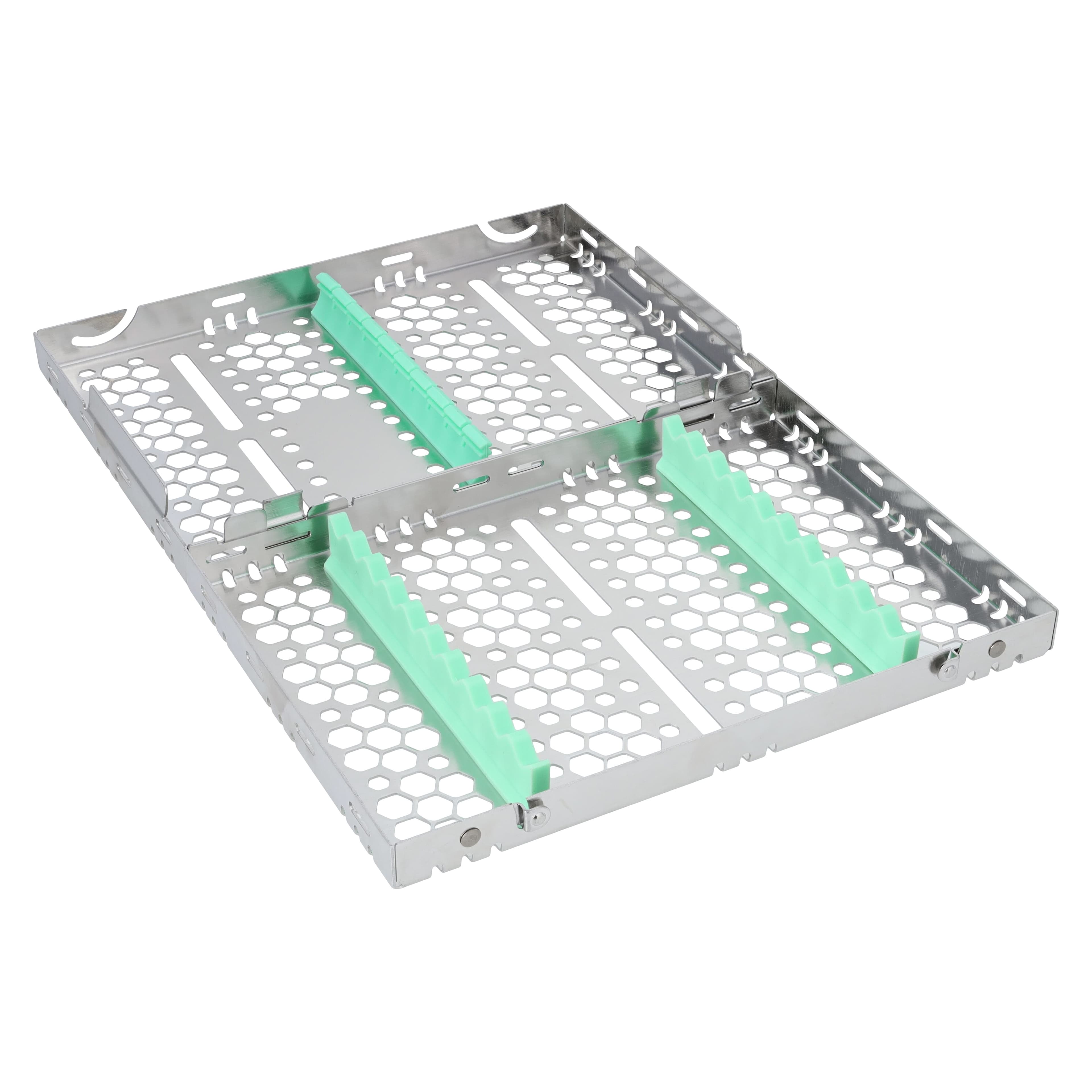 Nordent Sterilization Cassette, Medium, 10 Instruments, Light Green, Single-Sided, Stainless Steel, CH2-10N5 thumbnail 2