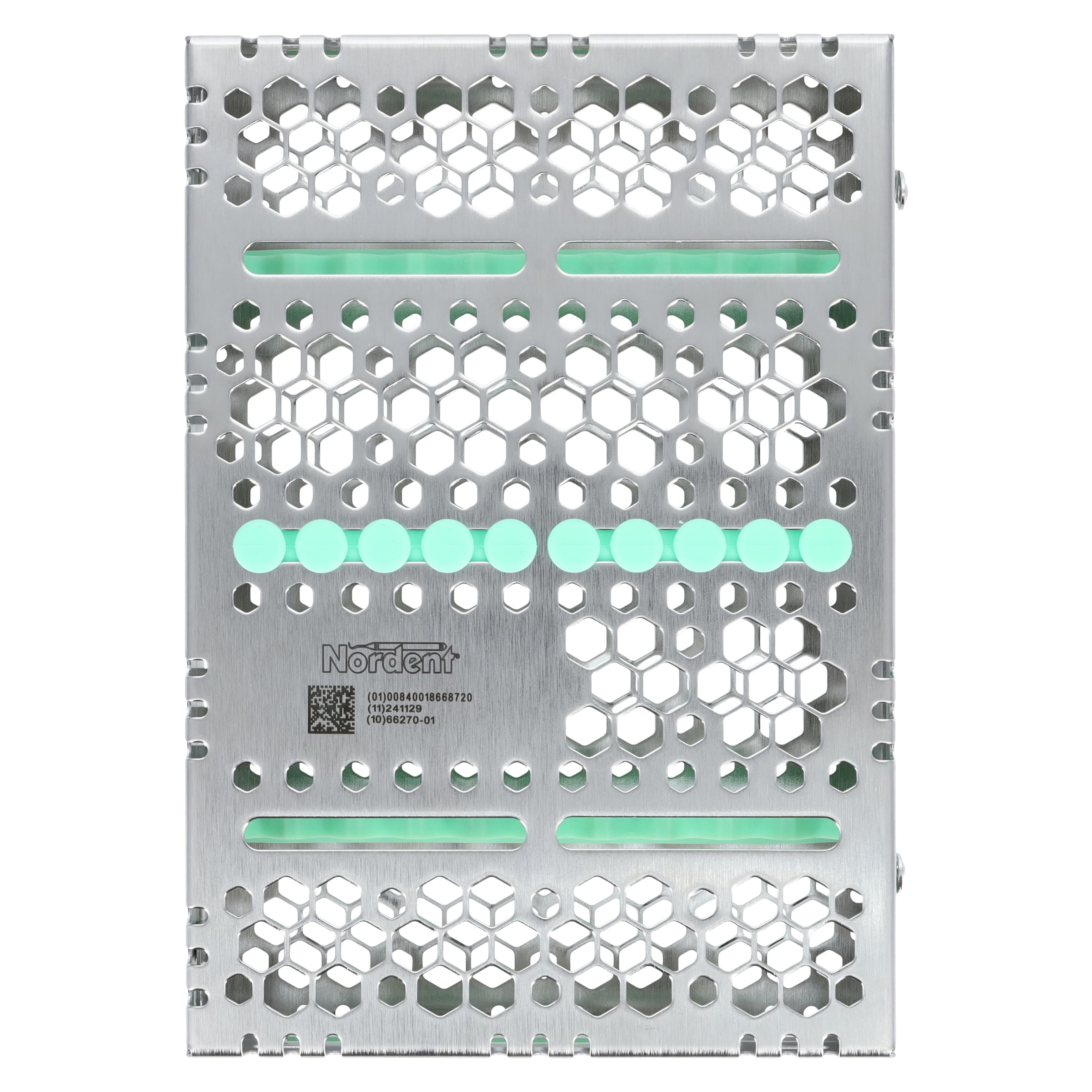 Nordent Sterilization Cassette, Medium, 10 Instruments, Light Green, Single-Sided, Stainless Steel, CH2-10N5 thumbnail 4