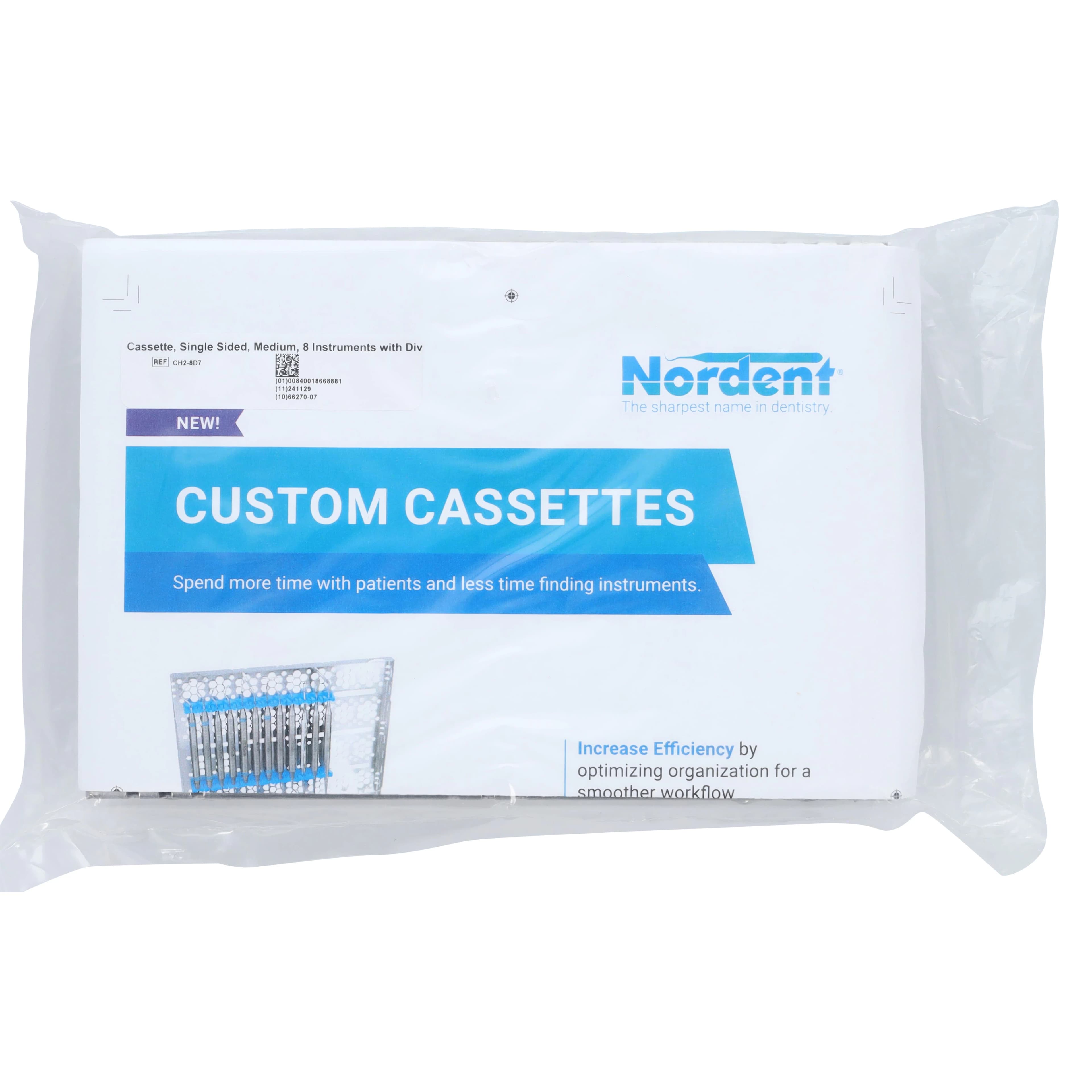 Nordent Cassette Medium 8 Instrument, Single Sided with Divider, Purple, Stainless Steel, 5.5 x 8 x 1.25 in, CH2-8D7 thumbnail 9