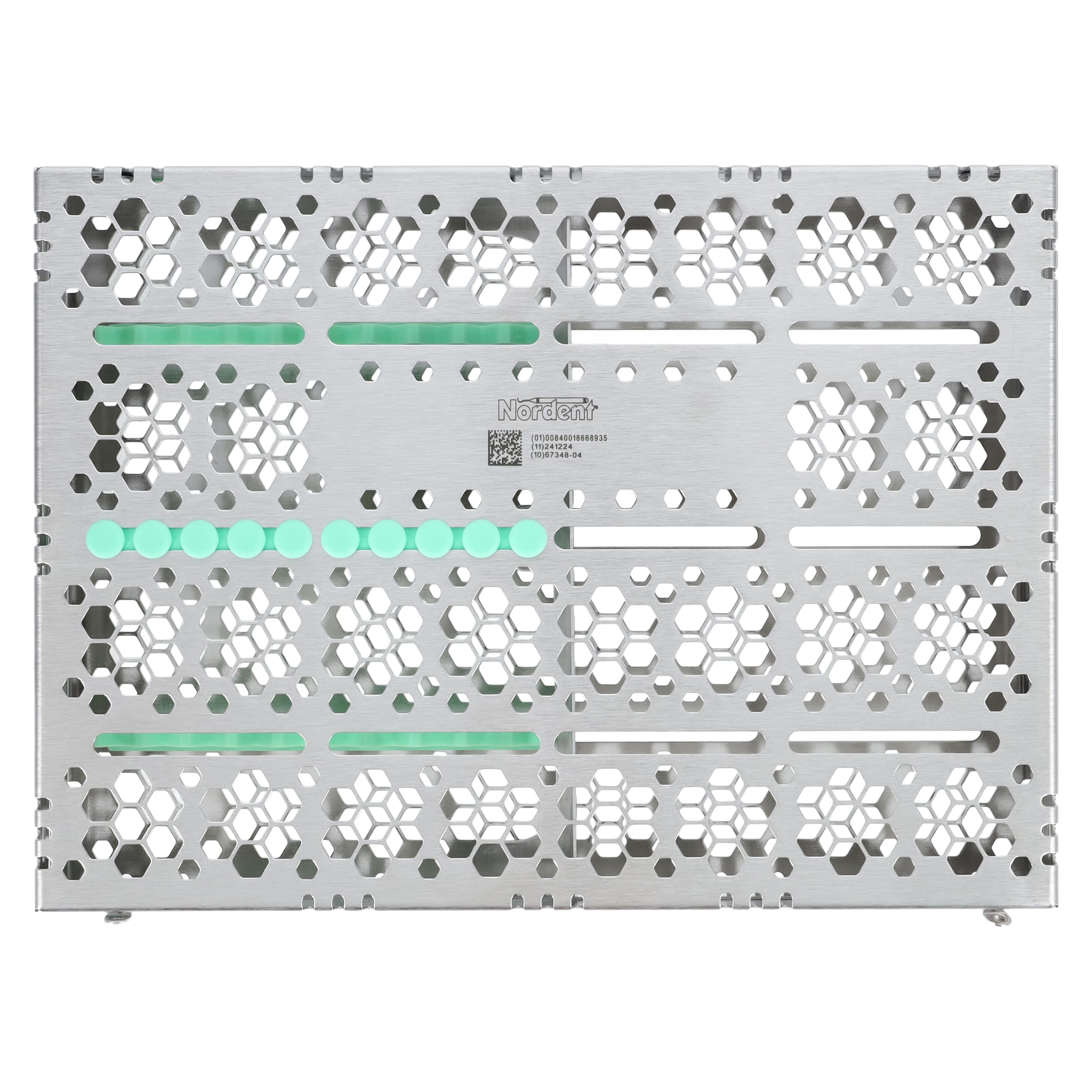 Nordent Cassette Single Sided Large Stainless Steel 10 Instruments with Divider, Light Green, 8 x 11 x 1.25 in, CH3-10D5 thumbnail 4