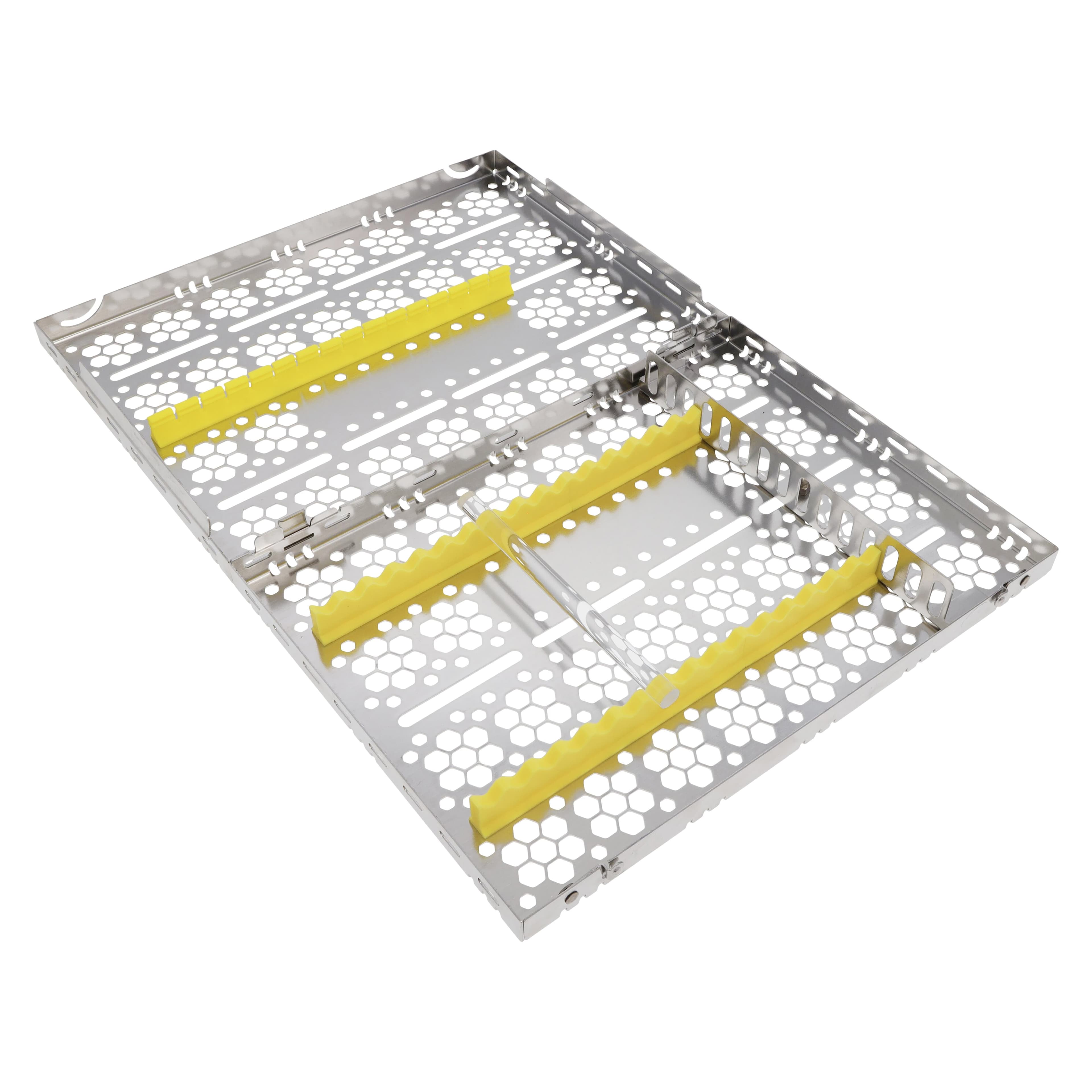 Nordent Sterilization Cassette, Large, Single-Sided, 16 Instruments, 2-1/2 x 8 Accessory Area, Yellow, CH3-16D4 thumbnail 2