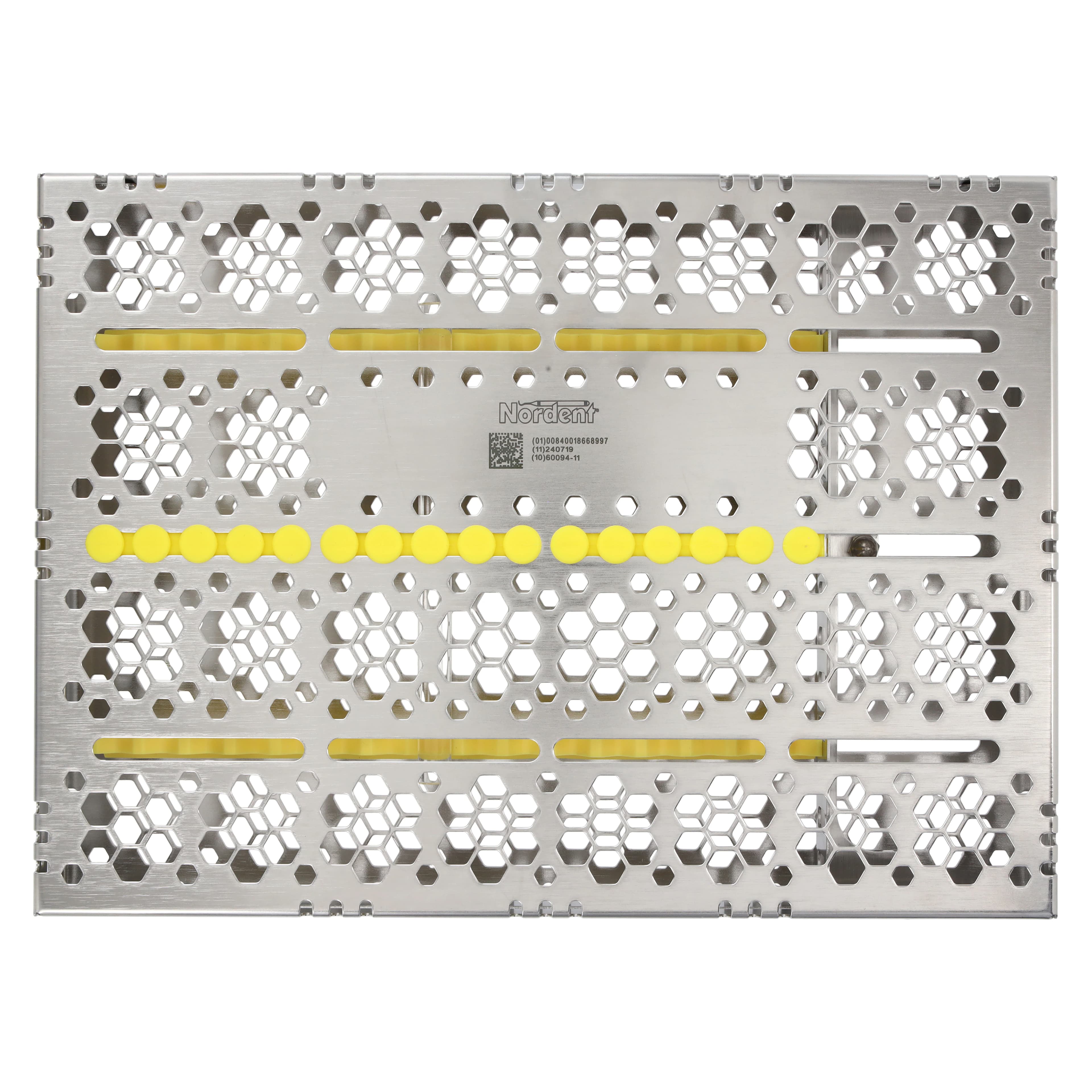 Nordent Sterilization Cassette, Large, Single-Sided, 16 Instruments, 2-1/2 x 8 Accessory Area, Yellow, CH3-16D4 thumbnail 5