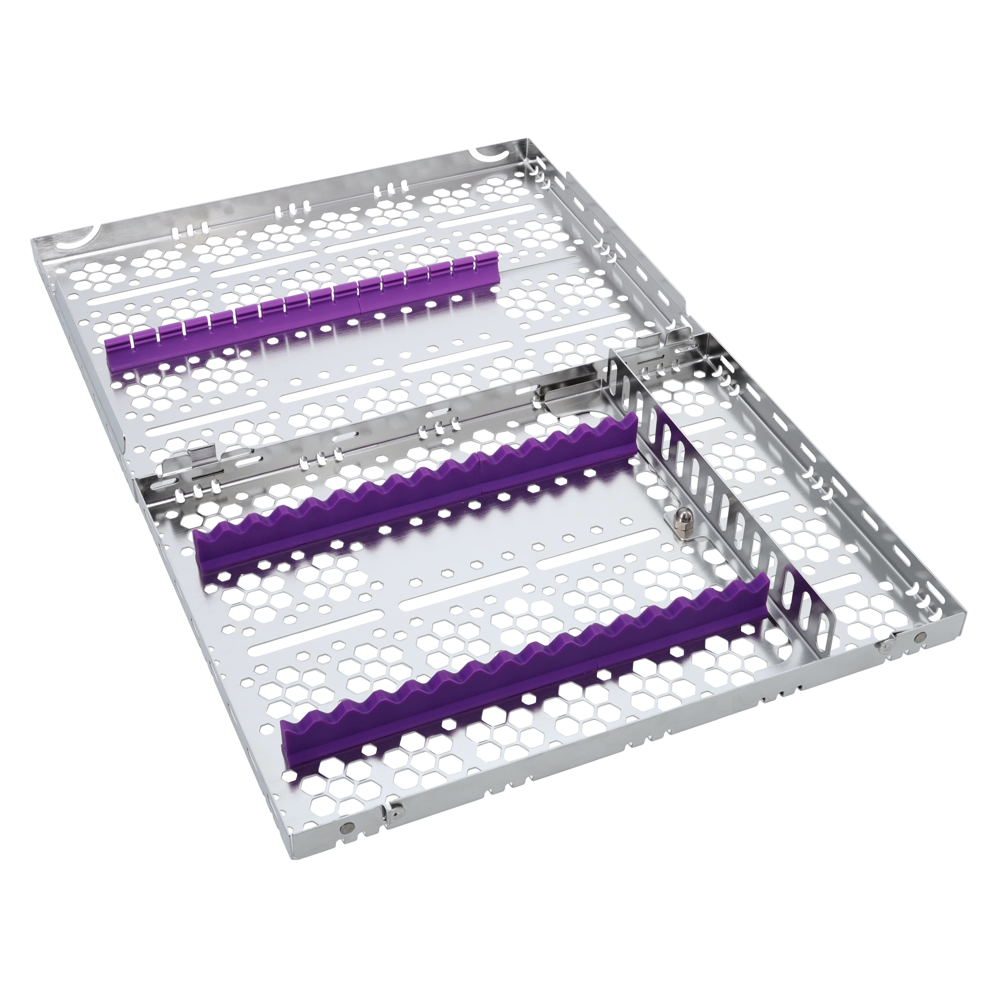 Nordent Cassette Large Single Sided Stainless Steel 16 Instruments with Divider, Purple, 8 in x 11 in x 1.25 in, CH3-16D7 thumbnail 2
