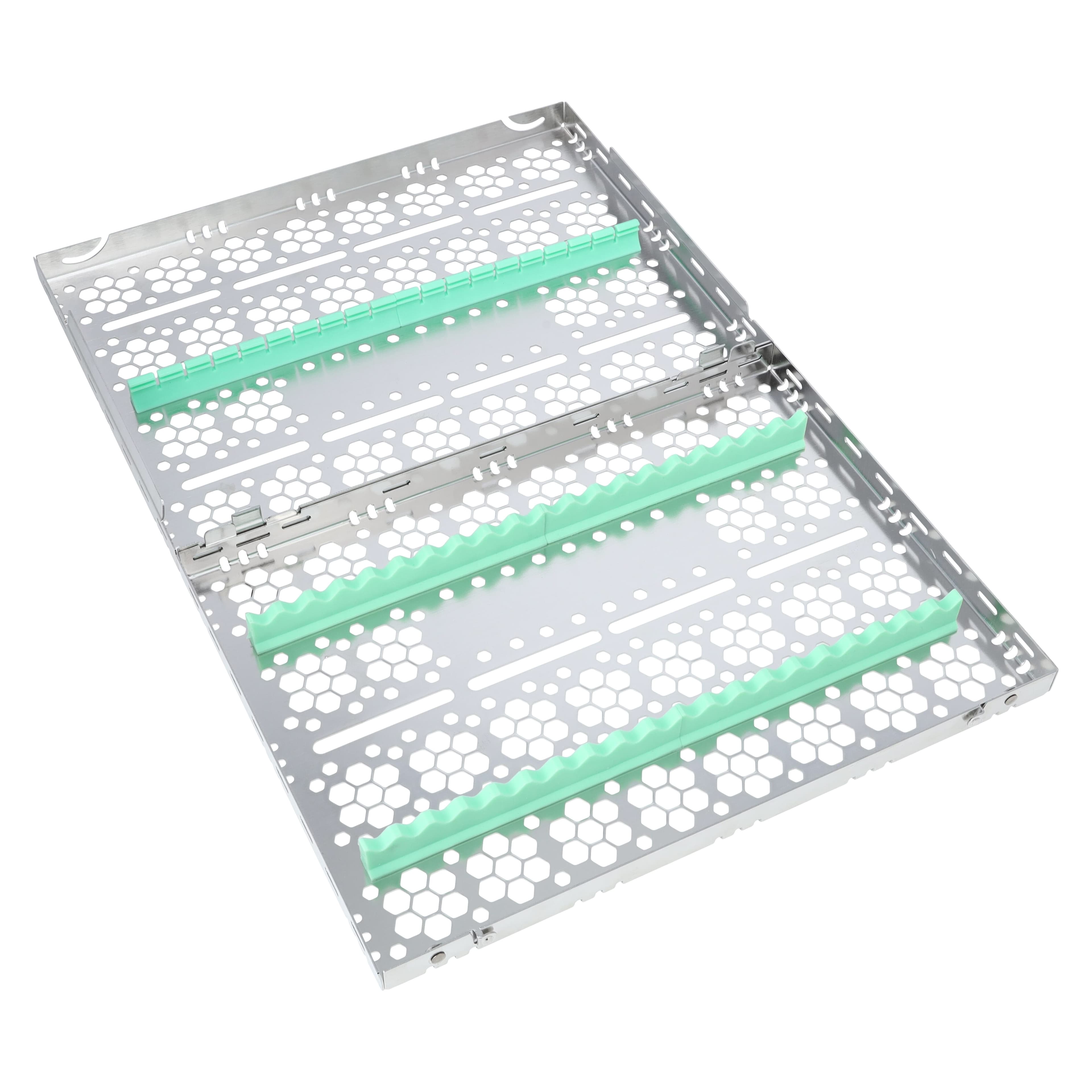 Nordent Sterilization Cassette, Single-Sided Large, 20 Instruments, Light Green, Stainless Steel, 8" x 11" x 1.25", CH3-20N5 thumbnail 2