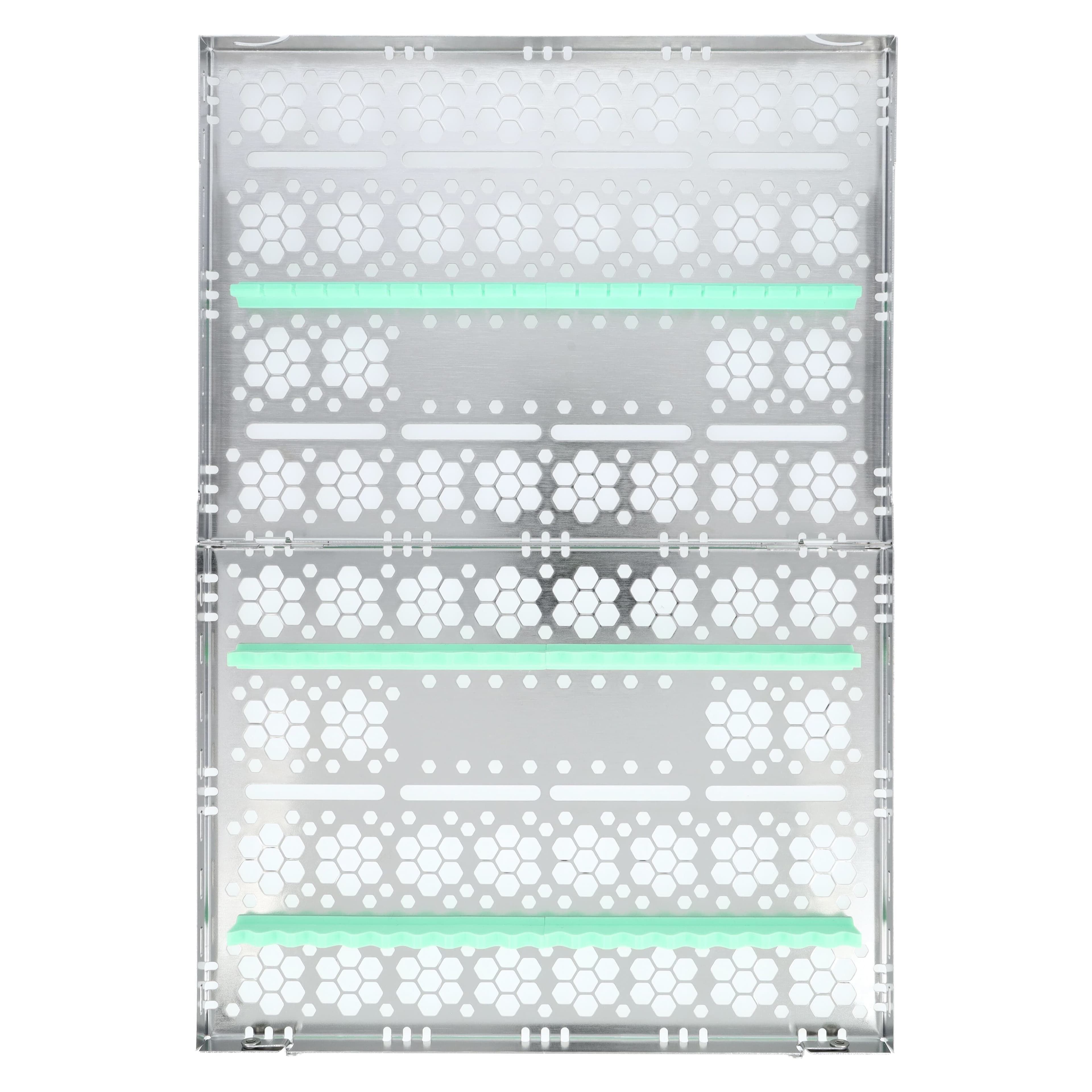 Nordent Sterilization Cassette, Single-Sided Large, 20 Instruments, Light Green, Stainless Steel, 8" x 11" x 1.25", CH3-20N5 thumbnail 3