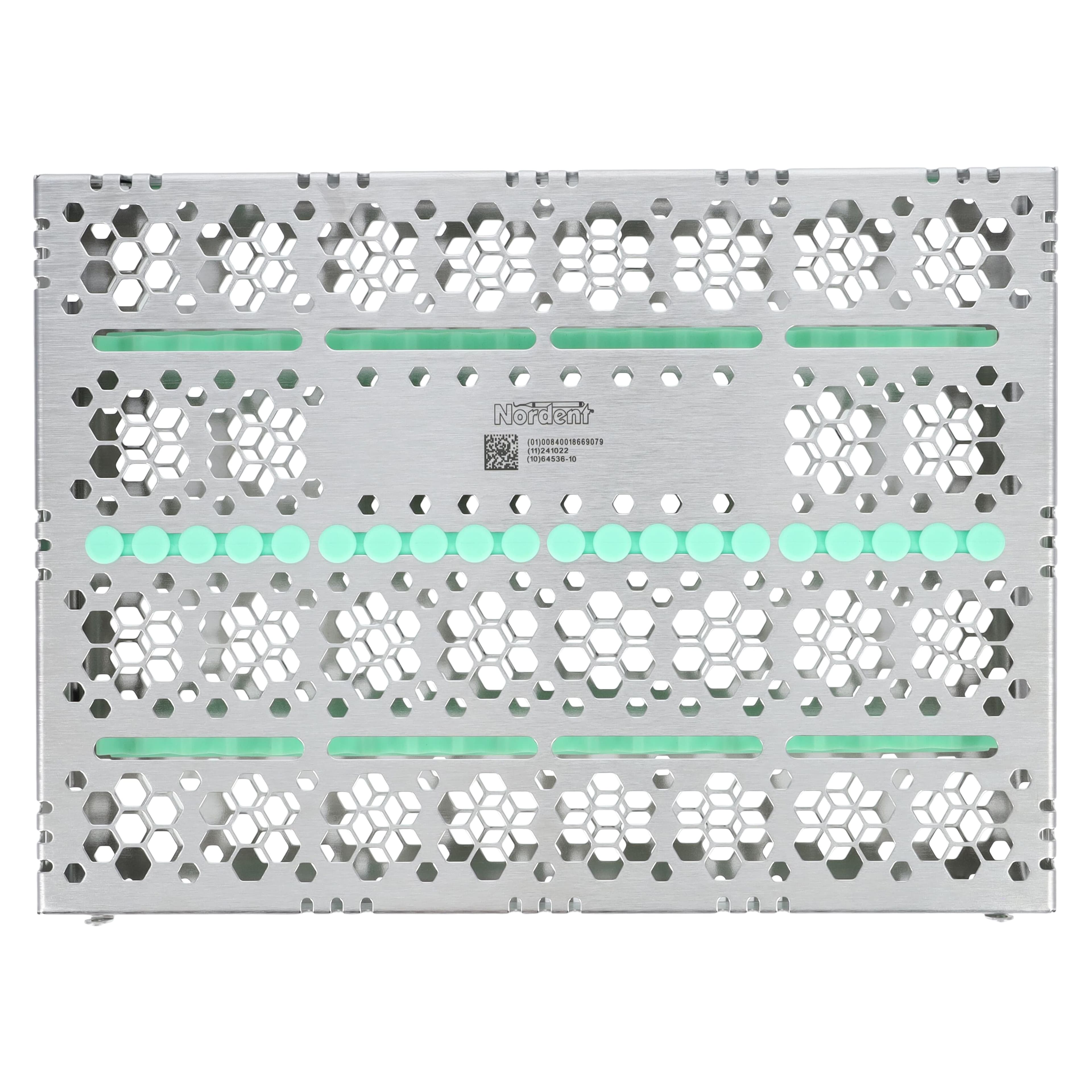 Nordent Sterilization Cassette, Single-Sided Large, 20 Instruments, Light Green, Stainless Steel, 8" x 11" x 1.25", CH3-20N5 thumbnail 4
