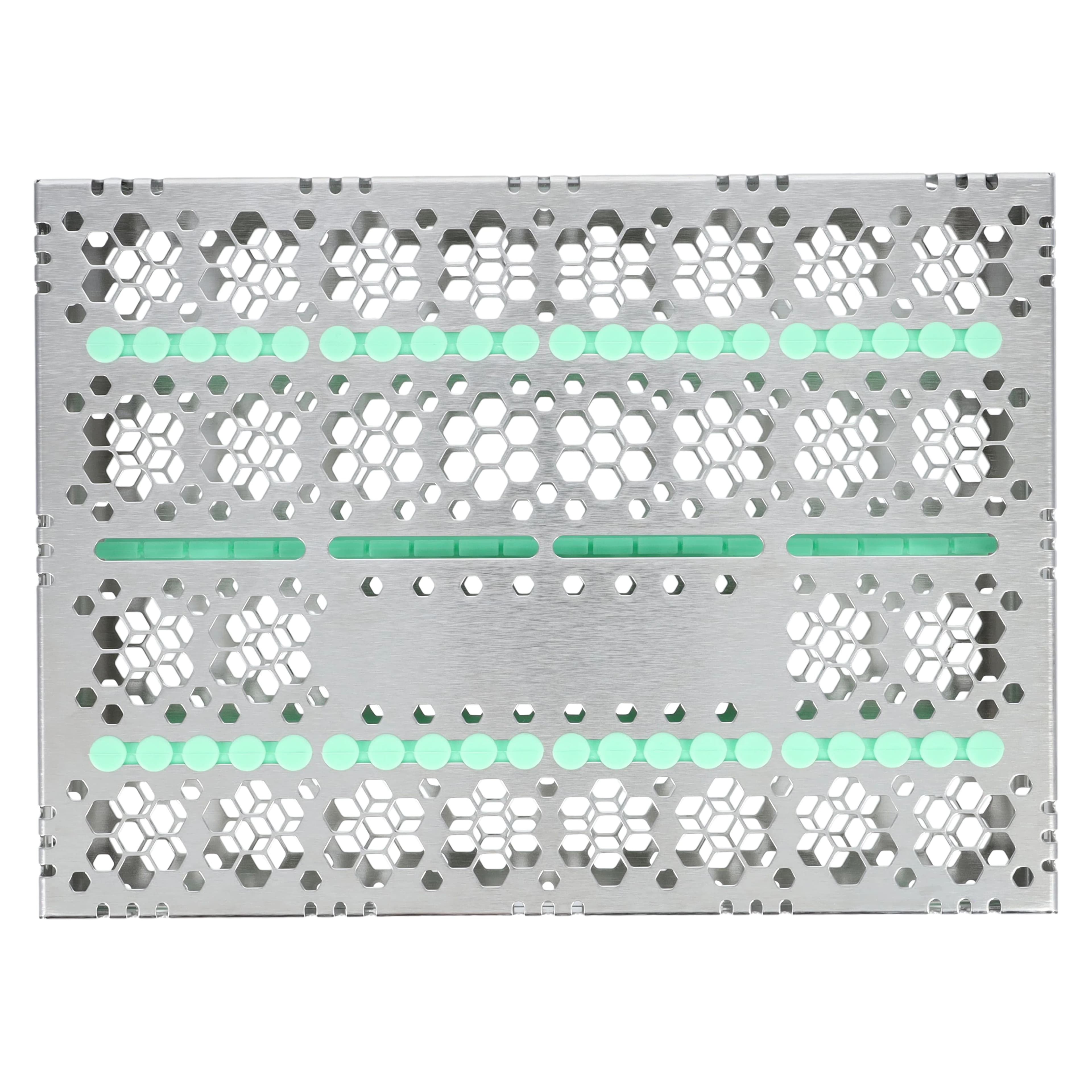 Nordent Sterilization Cassette, Single-Sided Large, 20 Instruments, Light Green, Stainless Steel, 8" x 11" x 1.25", CH3-20N5 thumbnail 5