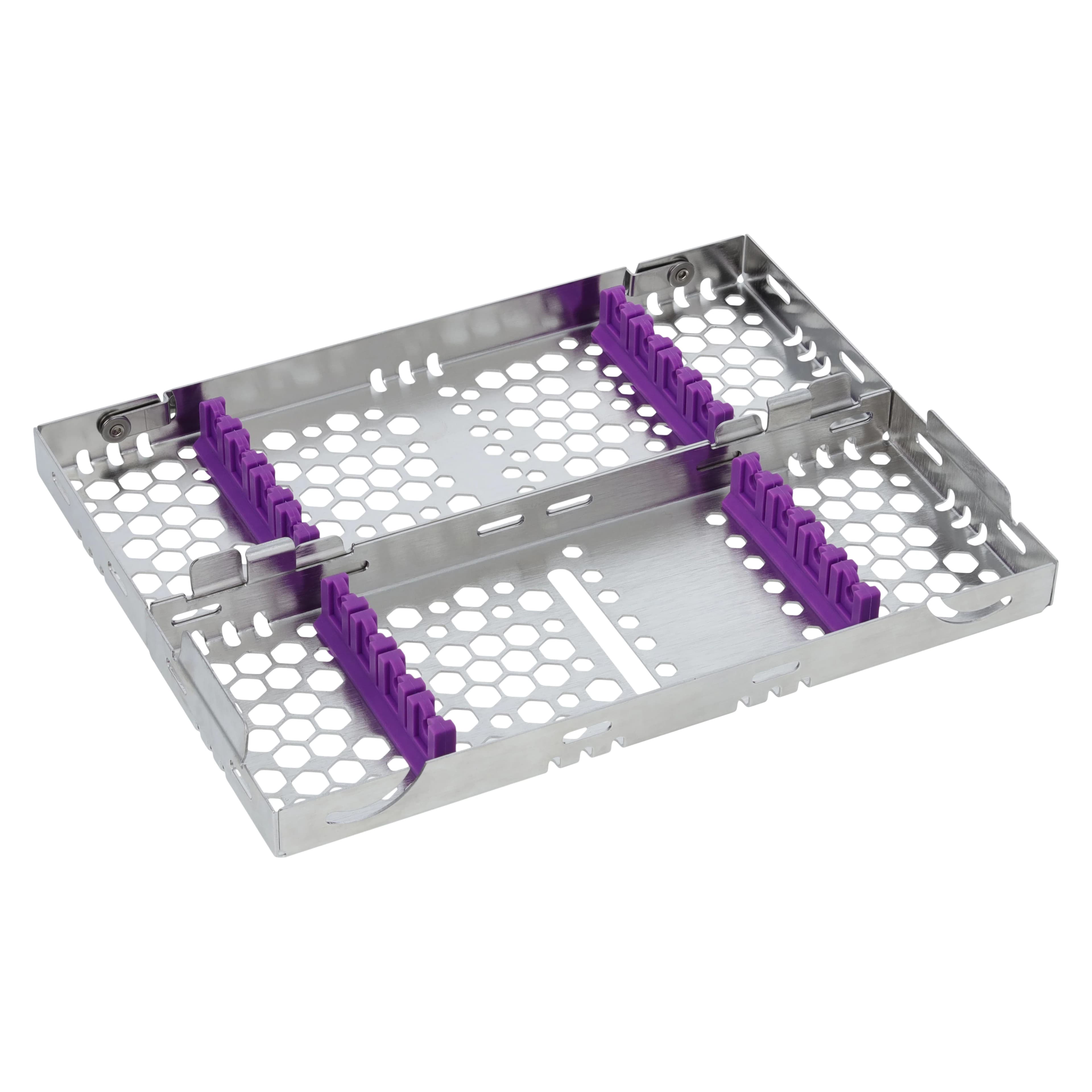 Nordent Cassette Small Double Sided 8 Instruments, Purple, Stainless Steel, 3 in x 8 in x 1.25 in thumbnail 2