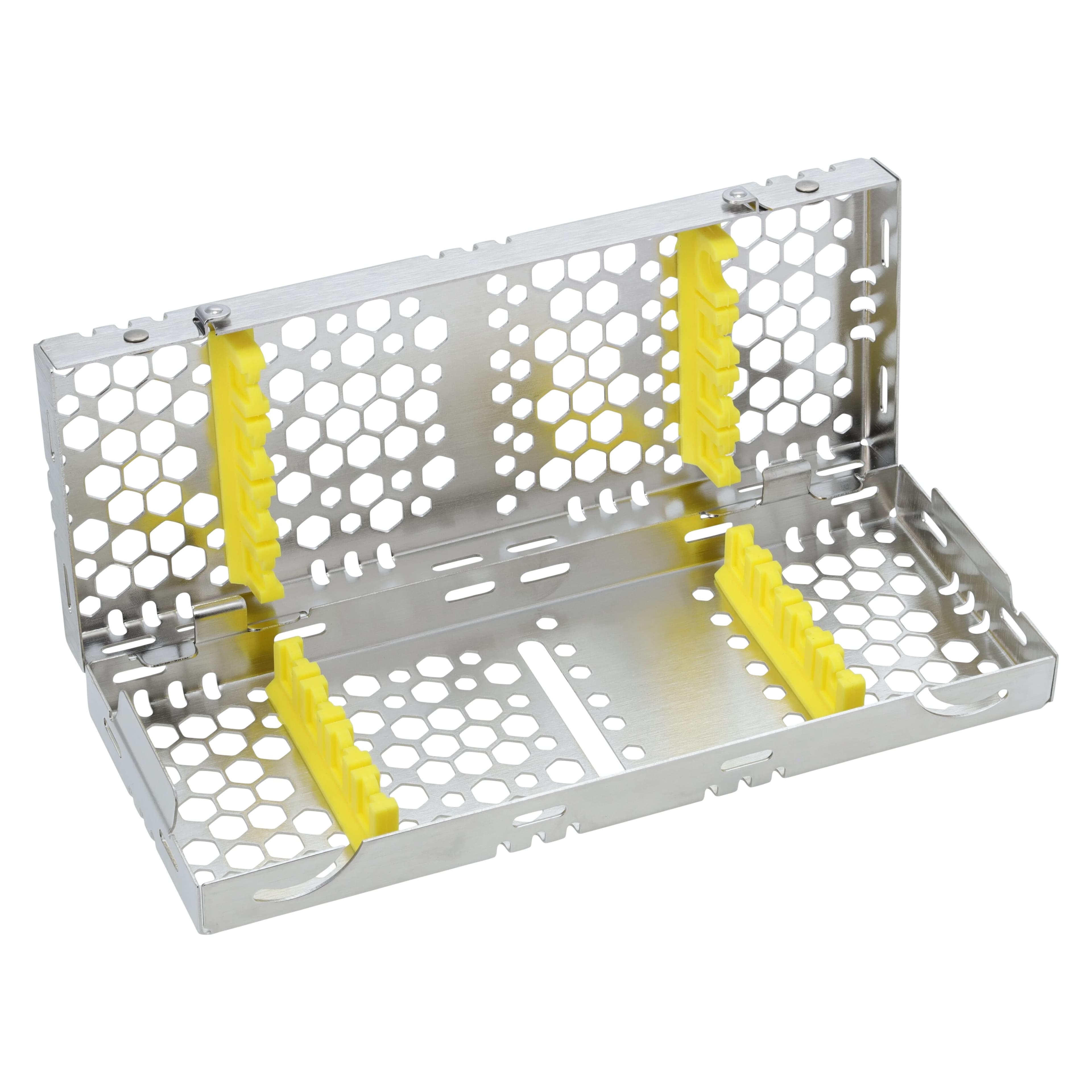 Nordent Cassette Small Double Sided Bottom Rail, 8 Instruments, Yellow, 3 in x 8 in x 1.25 in, CHD1-8N4S - Cassette Small DS BR 8 Inst - Image 1