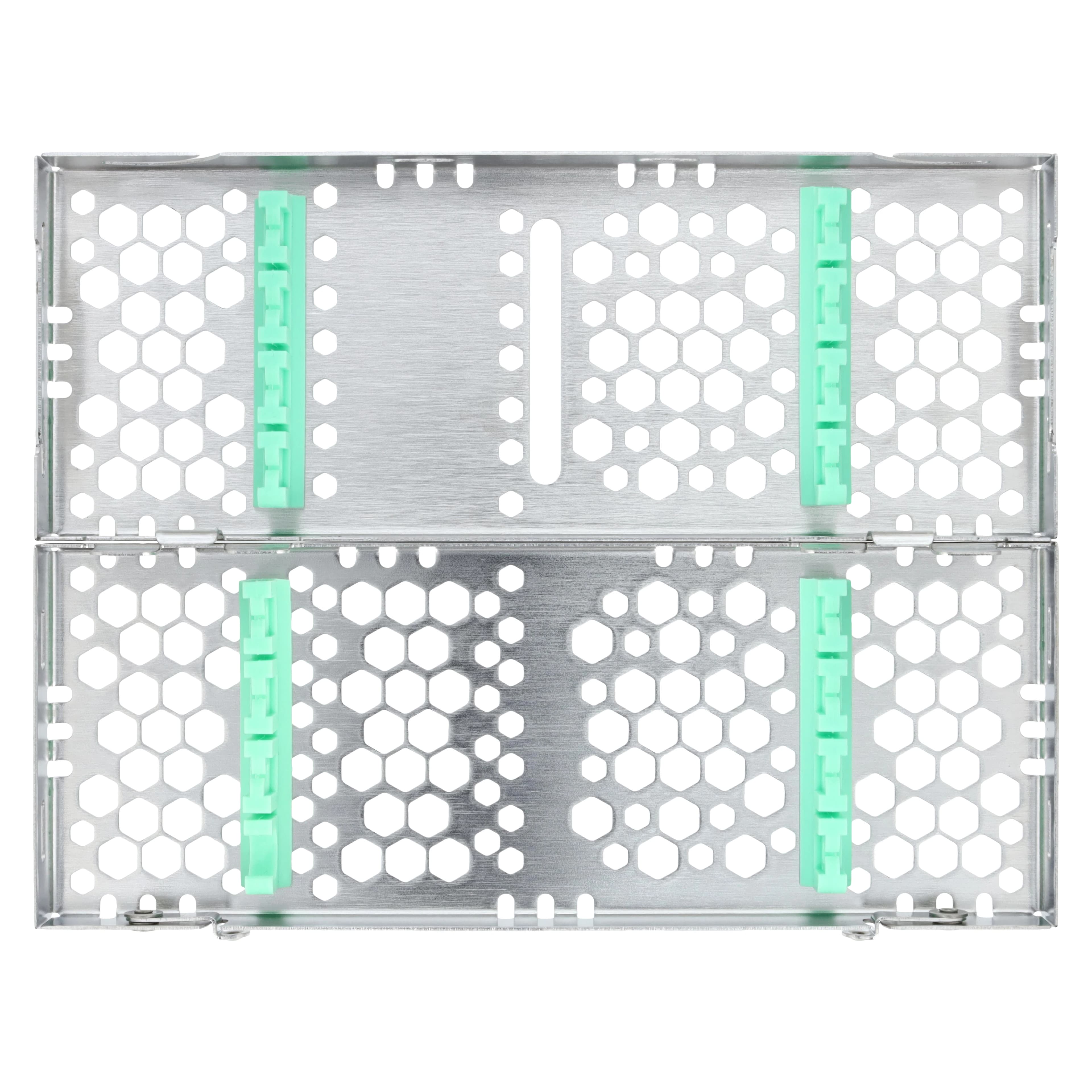 Nordent Cassette Small Double Sided Bottom Rail, 8 Instruments, Light Green, 3 in x 8 in x 1.25 in, CHD1-8N5S thumbnail 3
