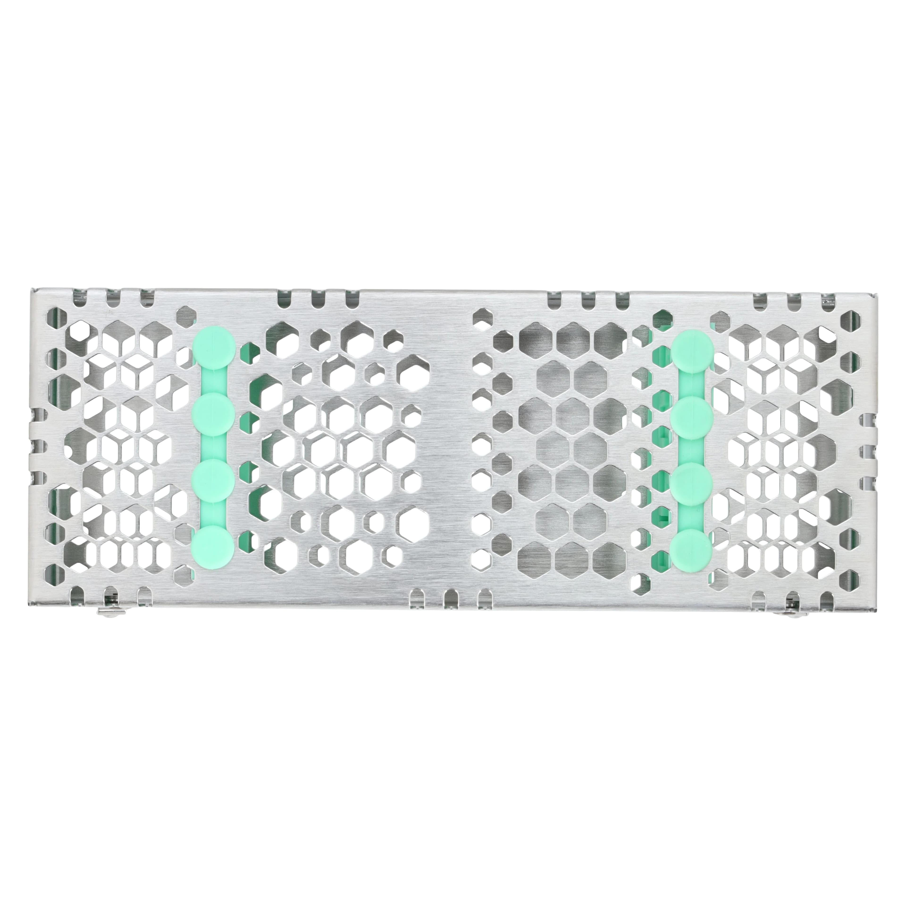 Nordent Cassette Small Double Sided Bottom Rail, 8 Instruments, Light Green, 3 in x 8 in x 1.25 in, CHD1-8N5S thumbnail 5