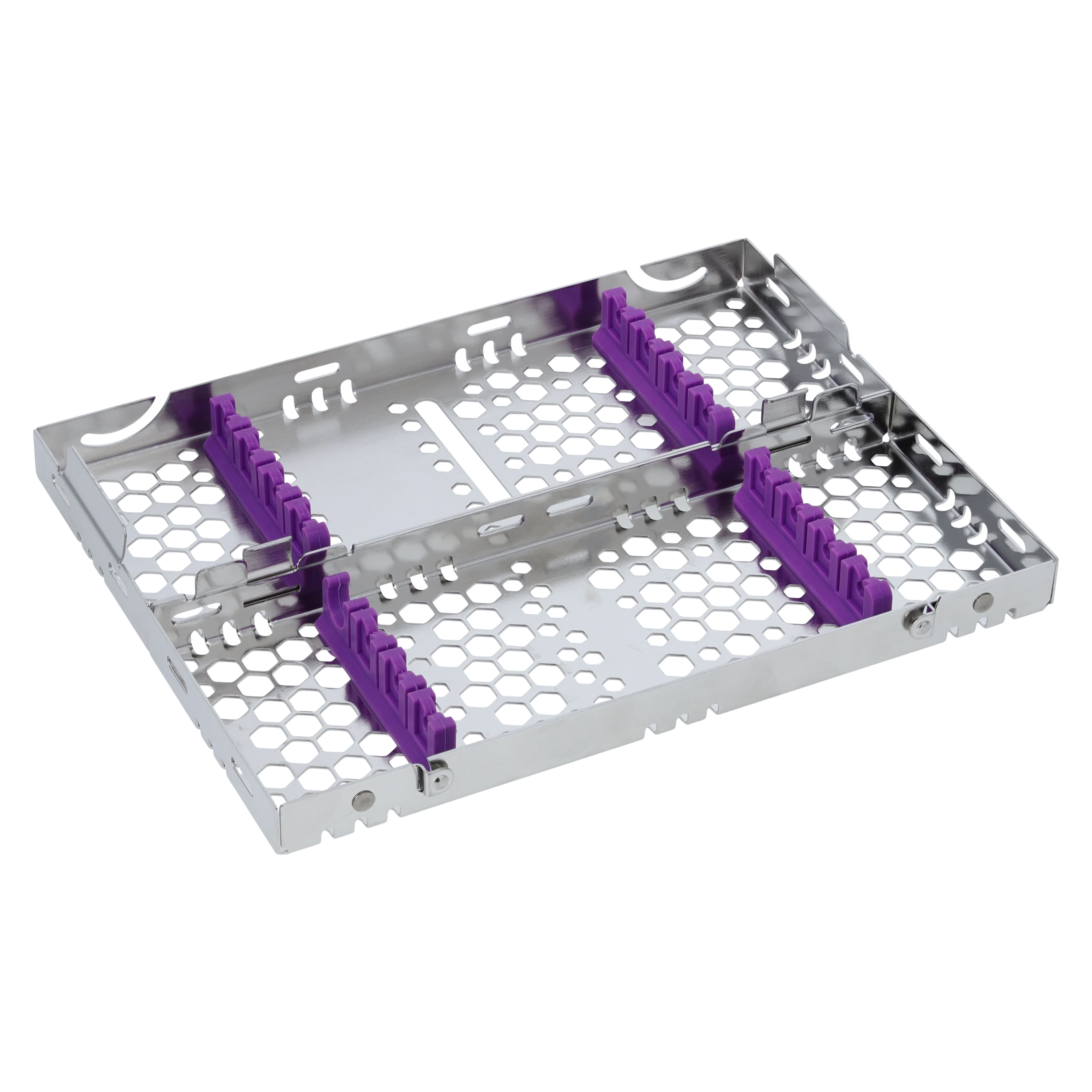 Nordent Cassette Small Double Sided Bottom Rail, 8 Instruments, Purple, Stainless Steel, CHD1-8N7S thumbnail 2