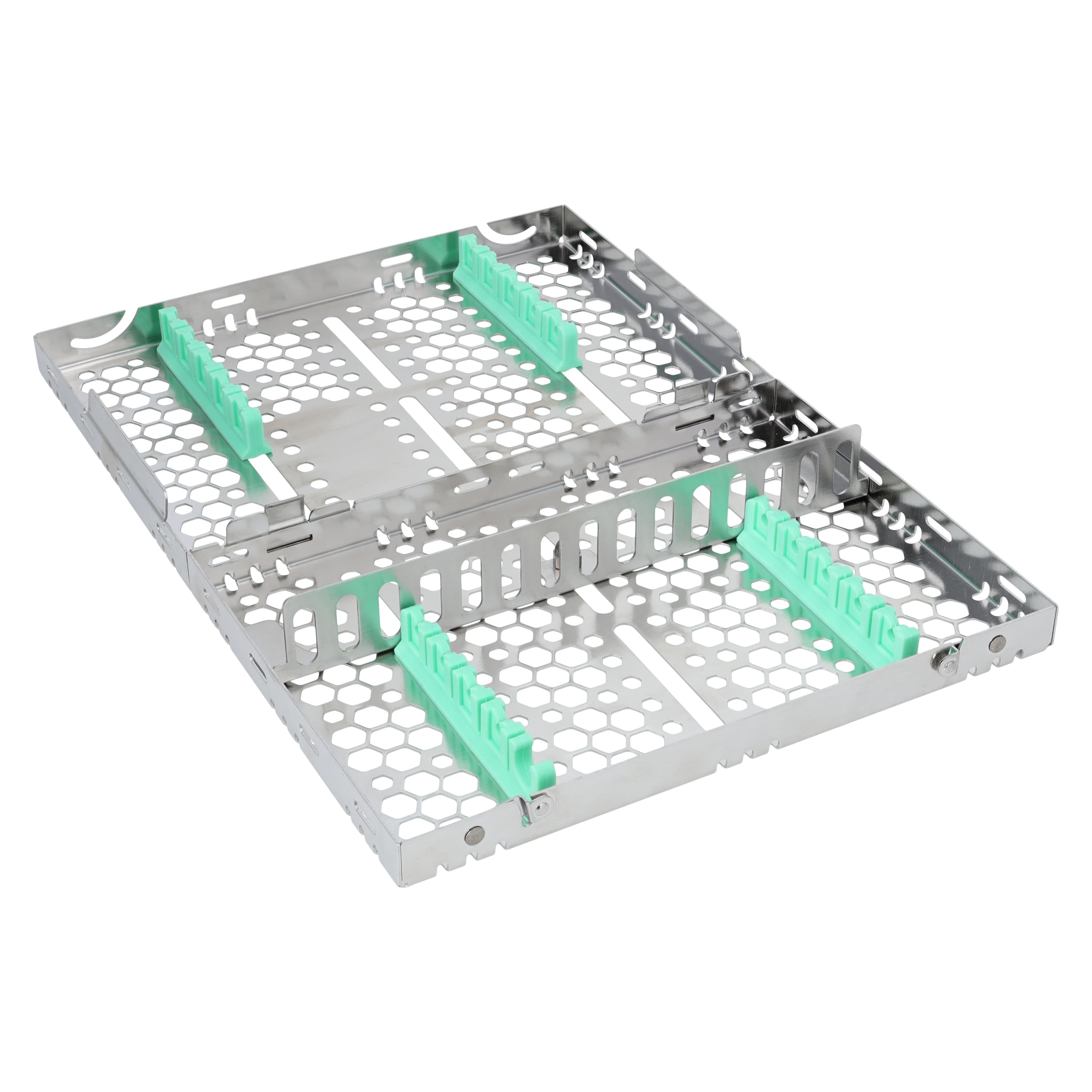 Nordent Cassette Double Sided Medium 10 Instruments with Divider SE Bottom Rail Light Green, 5.5 x 8 x 1.25 in, CHD2-10D5S thumbnail 2