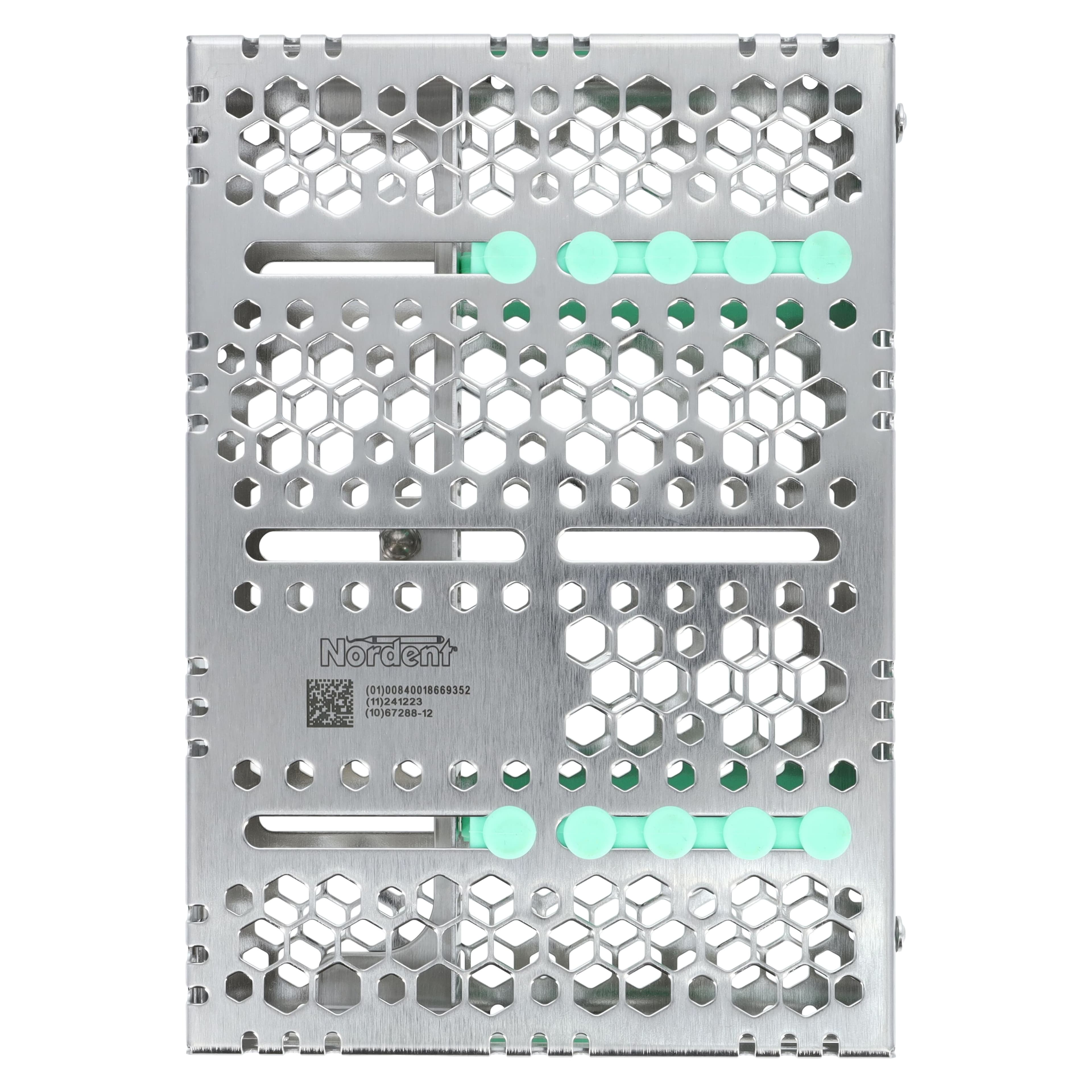 Nordent Cassette Double Sided Medium 10 Instruments with Divider SE Bottom Rail Light Green, 5.5 x 8 x 1.25 in, CHD2-10D5S thumbnail 4