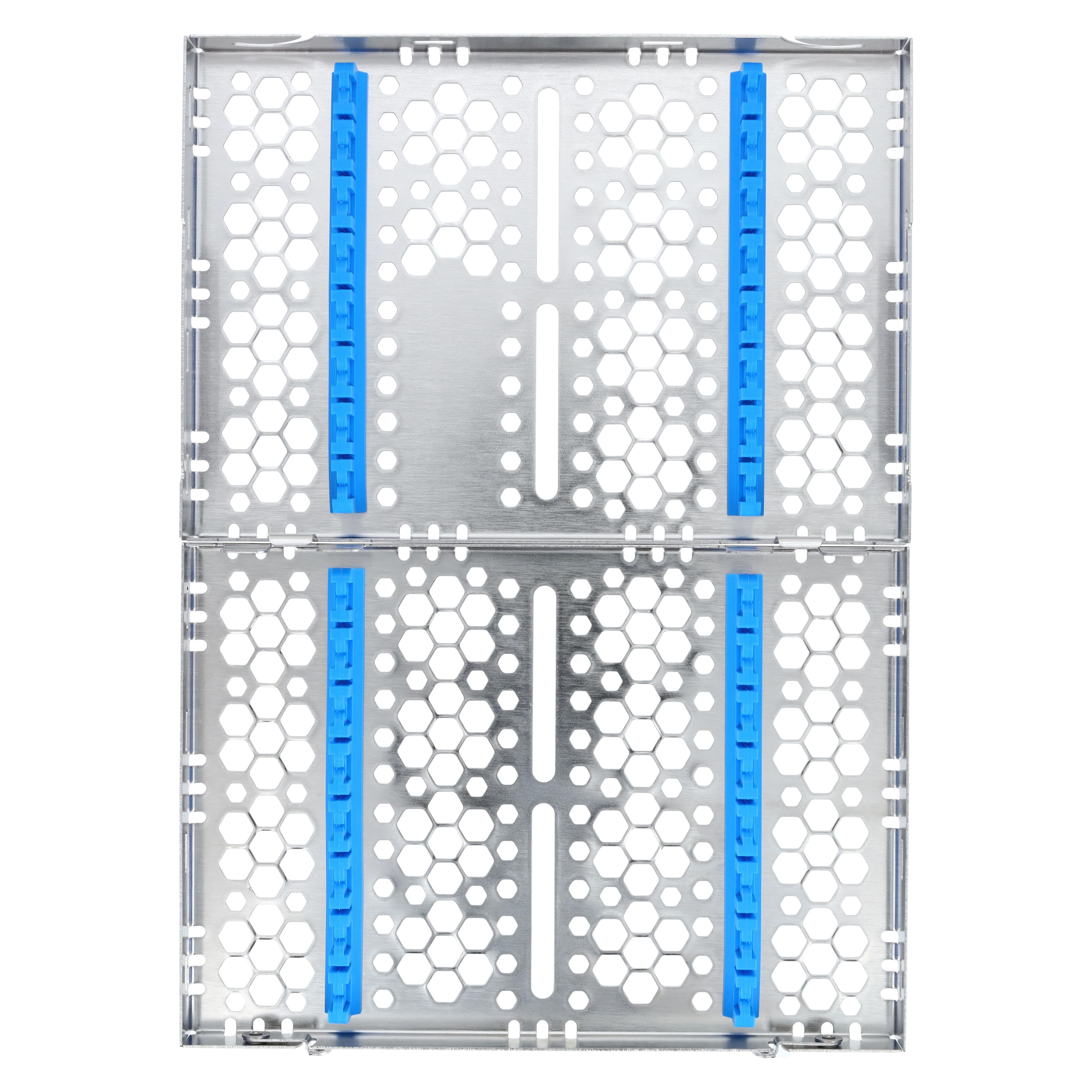 Nordent Cassette Double Sided Medium 16 Instruments, Blue, Stainless Steel, 5.5" W x 8" L x 1.25" H, CHD2-16N1 thumbnail 3