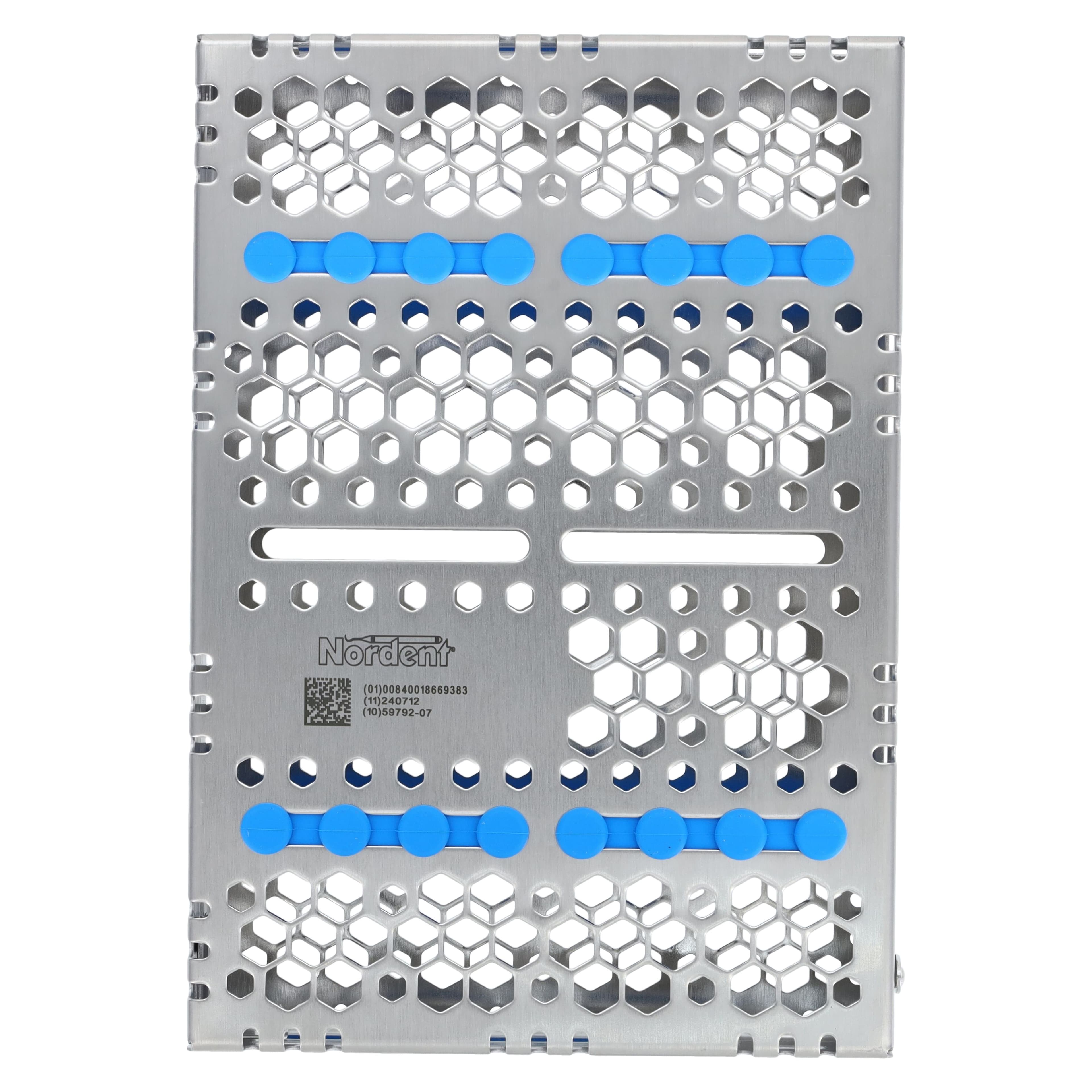 Nordent Cassette Double Sided Medium 16 Instruments, Blue, Stainless Steel, 5.5" W x 8" L x 1.25" H, CHD2-16N1 thumbnail 4