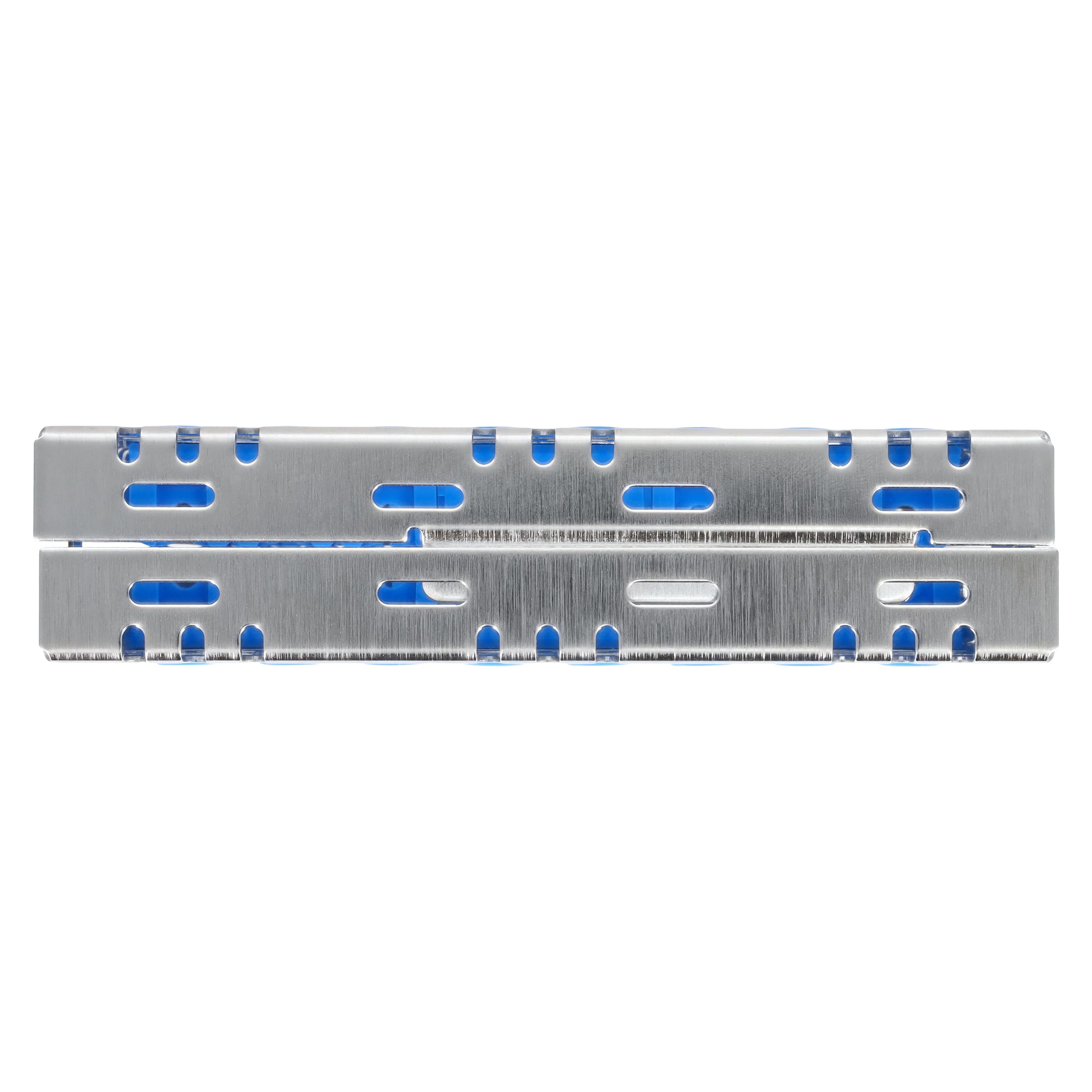 Nordent Cassette Double Sided Medium 16 Instruments, Blue, Stainless Steel, 5.5" W x 8" L x 1.25" H, CHD2-16N1 thumbnail 8