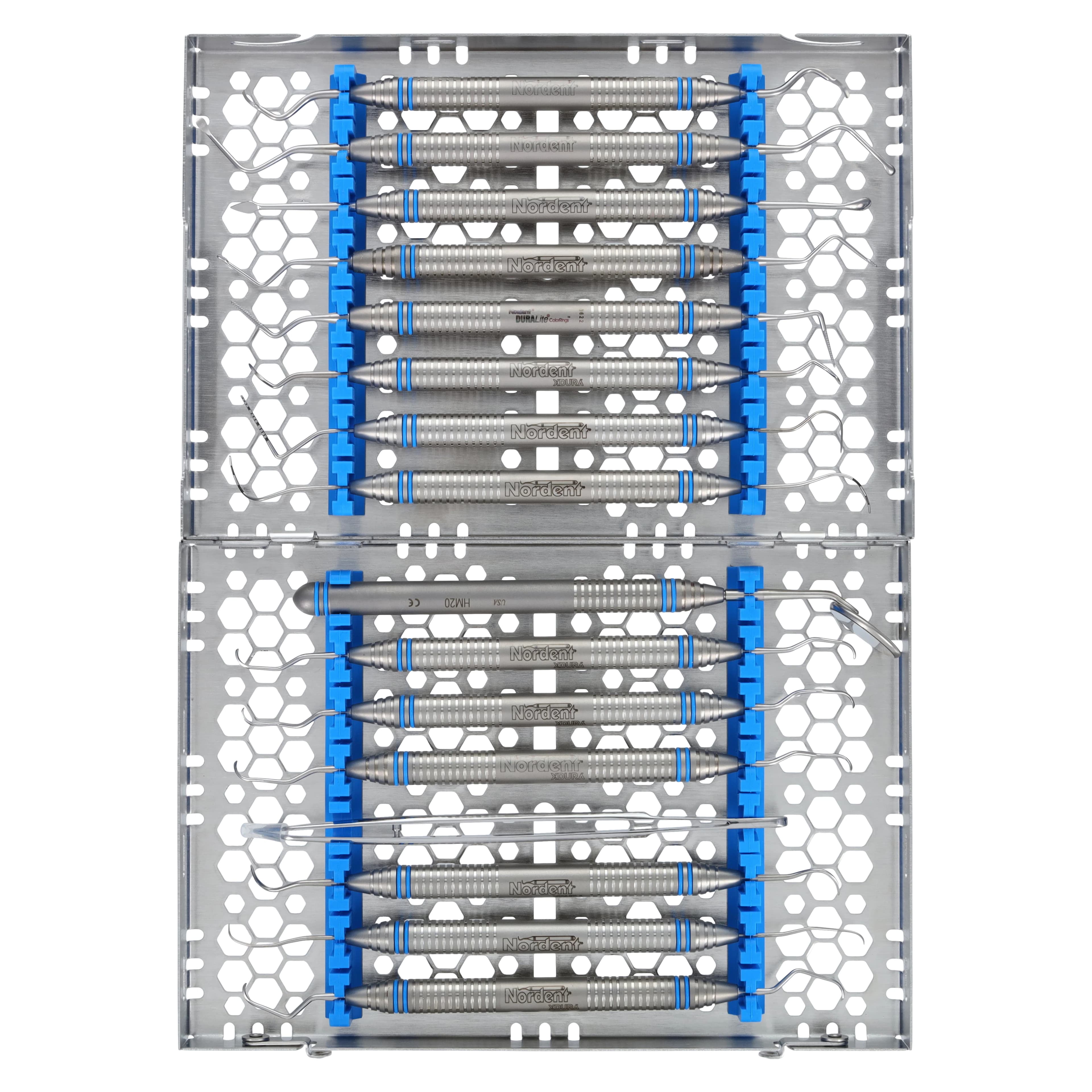 Nordent Cassette Double Sided Medium 16 Instruments, SE Bottom Rail, Blue, Stainless Steel, CHD2-16N1S thumbnail 5