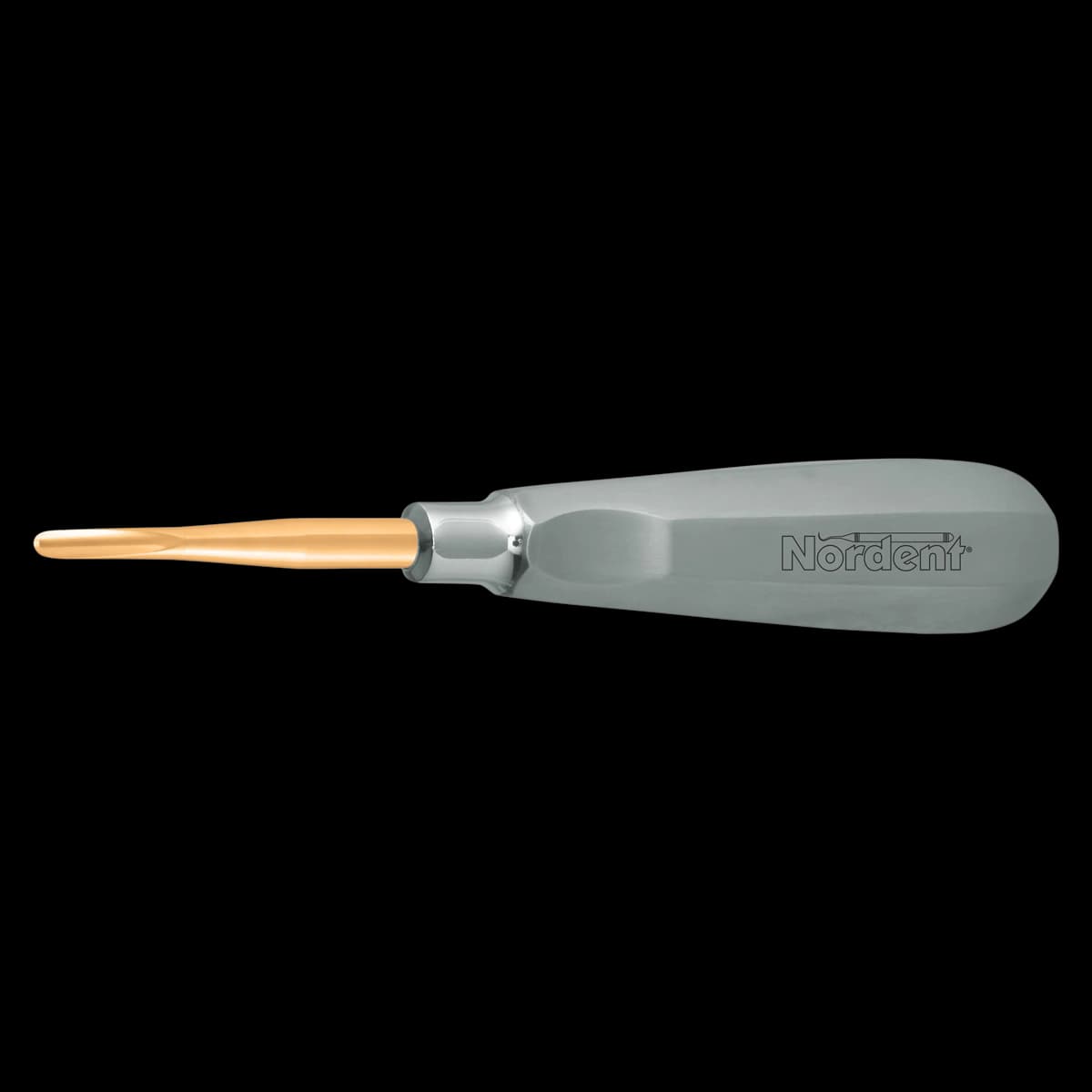 Nordent Titanium-Nitride Elevator, Seldin #34S, Single End, Stainless Steel Handle, 3.7mm Blade, E34ST - Titanium-Nitride Elevators - Seldin #34S - 201 - Image 1