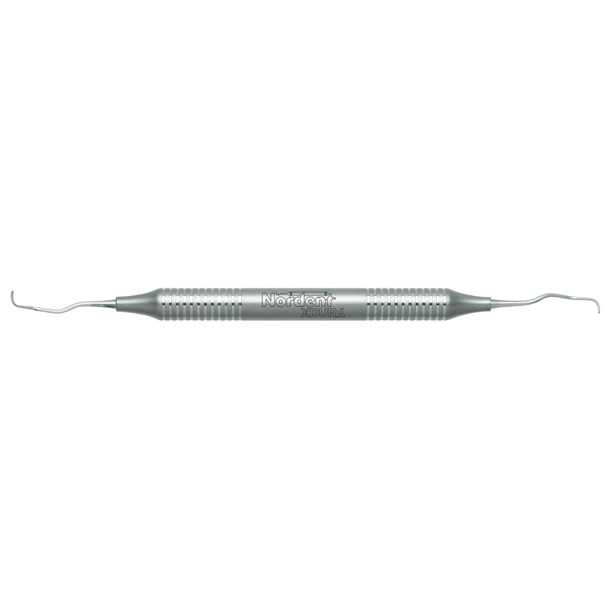 Nordent XDura Curette DE Gracey #11/12, DuraLite Round Handle, Stainless Steel, RENSGRA11-12 - XDura Curette DE Grace #11/12 - Image 1