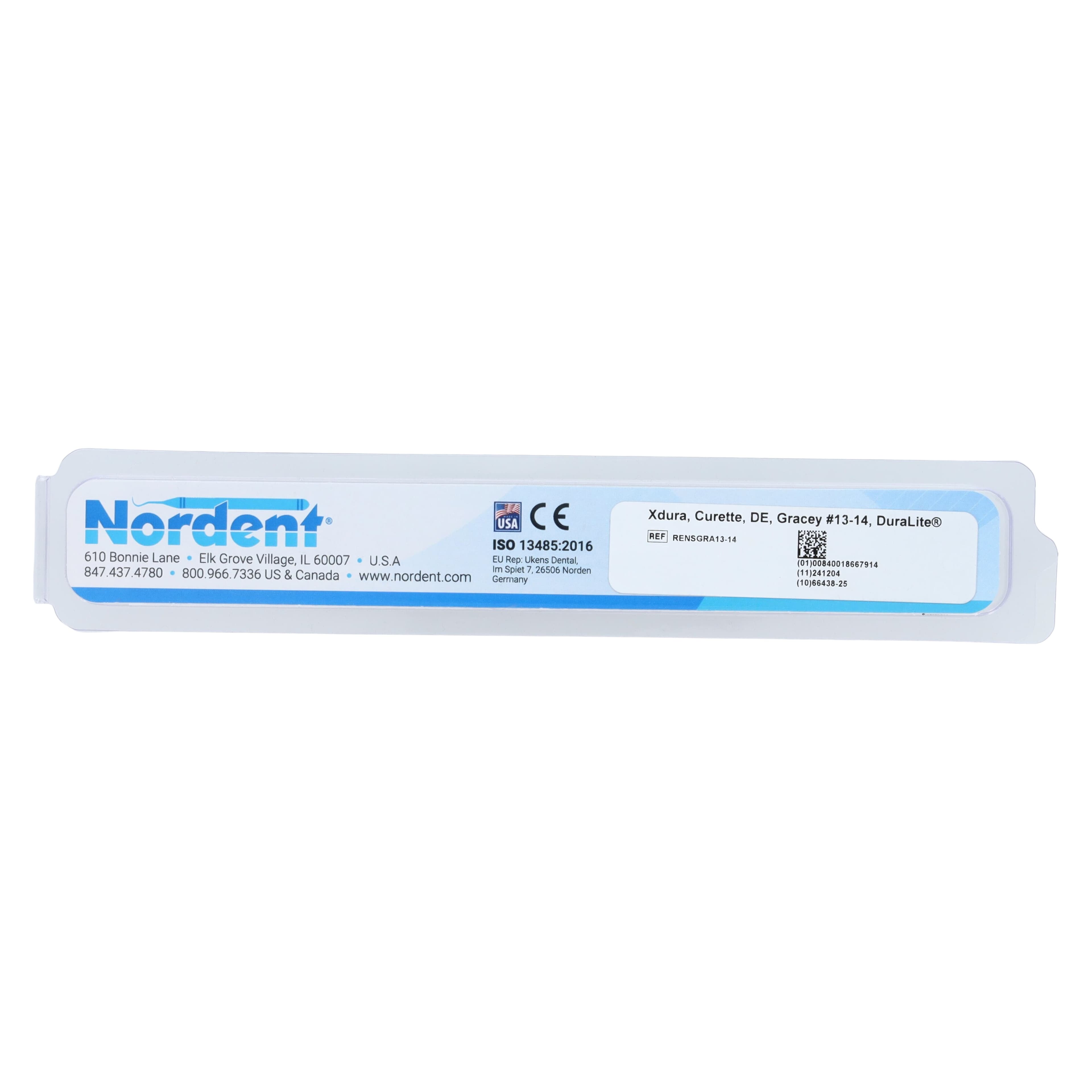 Nordent XDura Curette DE Gracey #13/14, DuraLite Round Handle, Stainless Steel, RENSGRA13-14 thumbnail 6