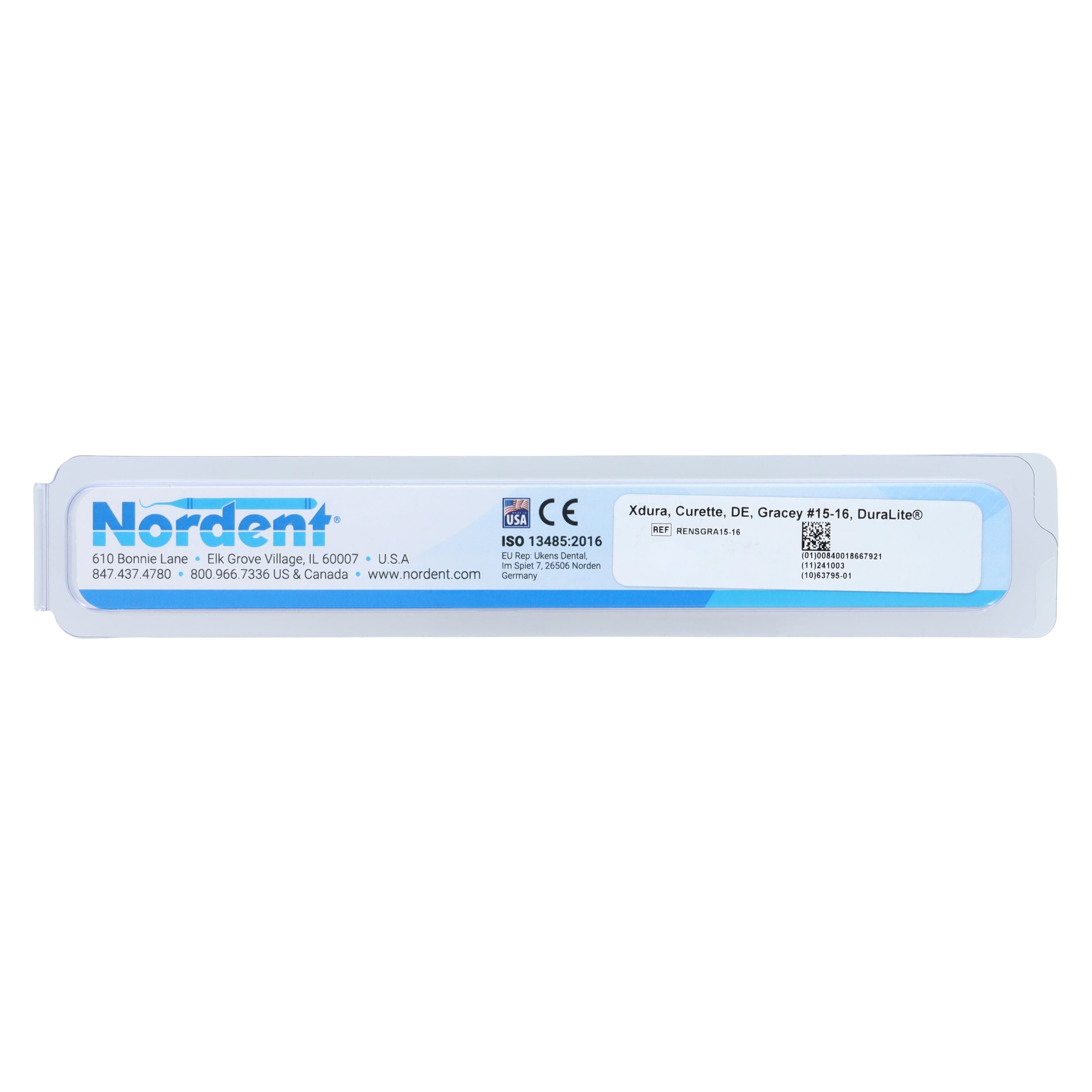 Nordent XDura Curette DE Grace #15/16, Double End, DuraLite, Stainless Steel thumbnail 6