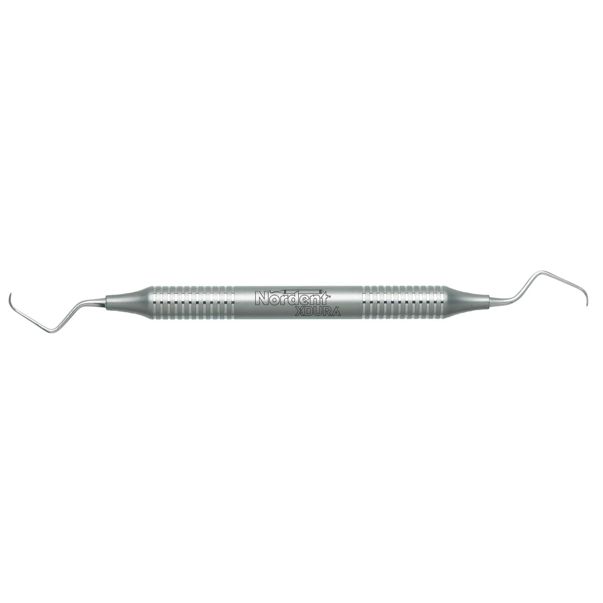 Nordent XDura Curette DE Gracey #9/10, DuraLite Round Handle, Double End, Stainless Steel, RENSGRA9-10 - XDura Curette DE Grace #9/10 - Image 1
