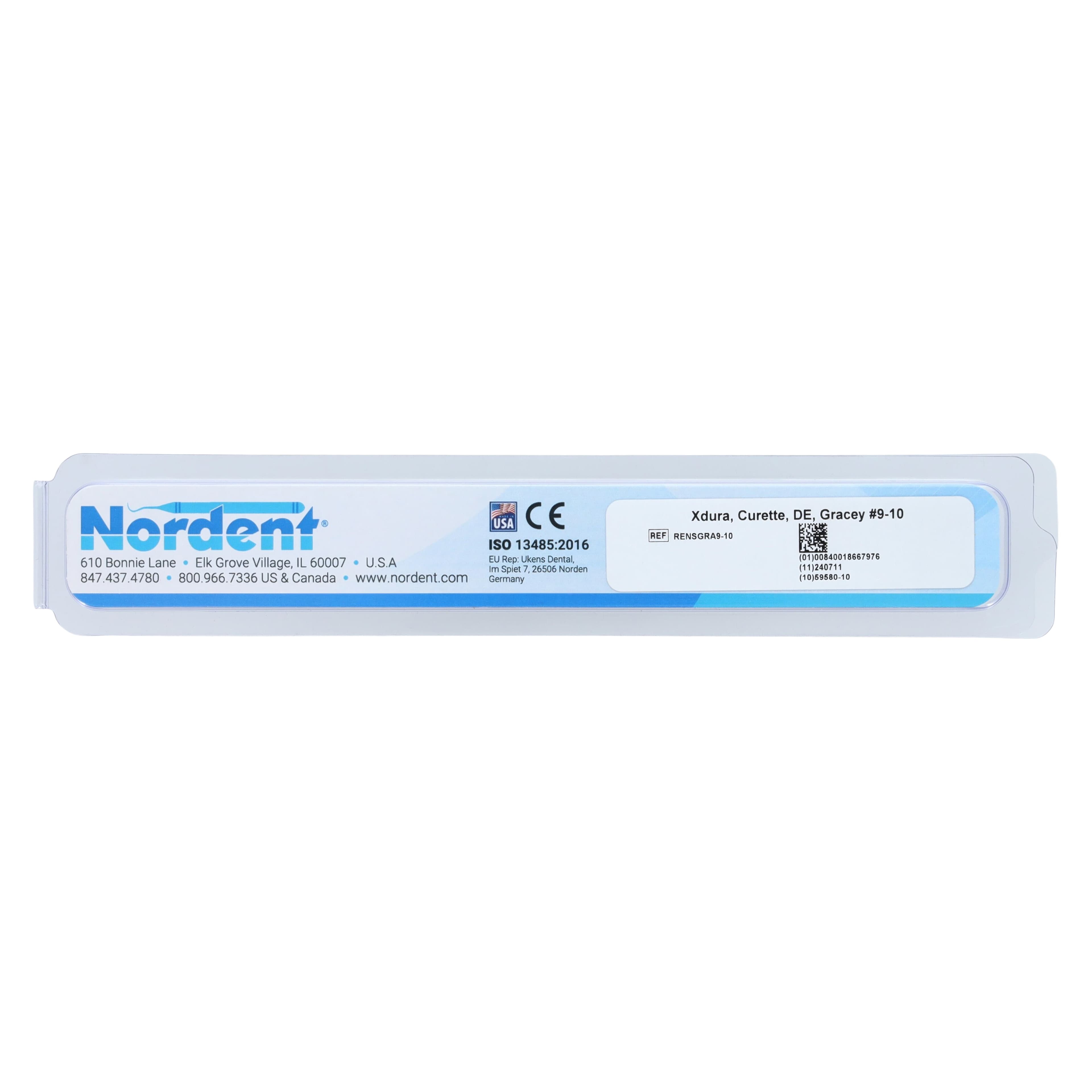 Nordent XDura Curette DE Gracey #9/10, DuraLite Round Handle, Double End, Stainless Steel, RENSGRA9-10 thumbnail 6