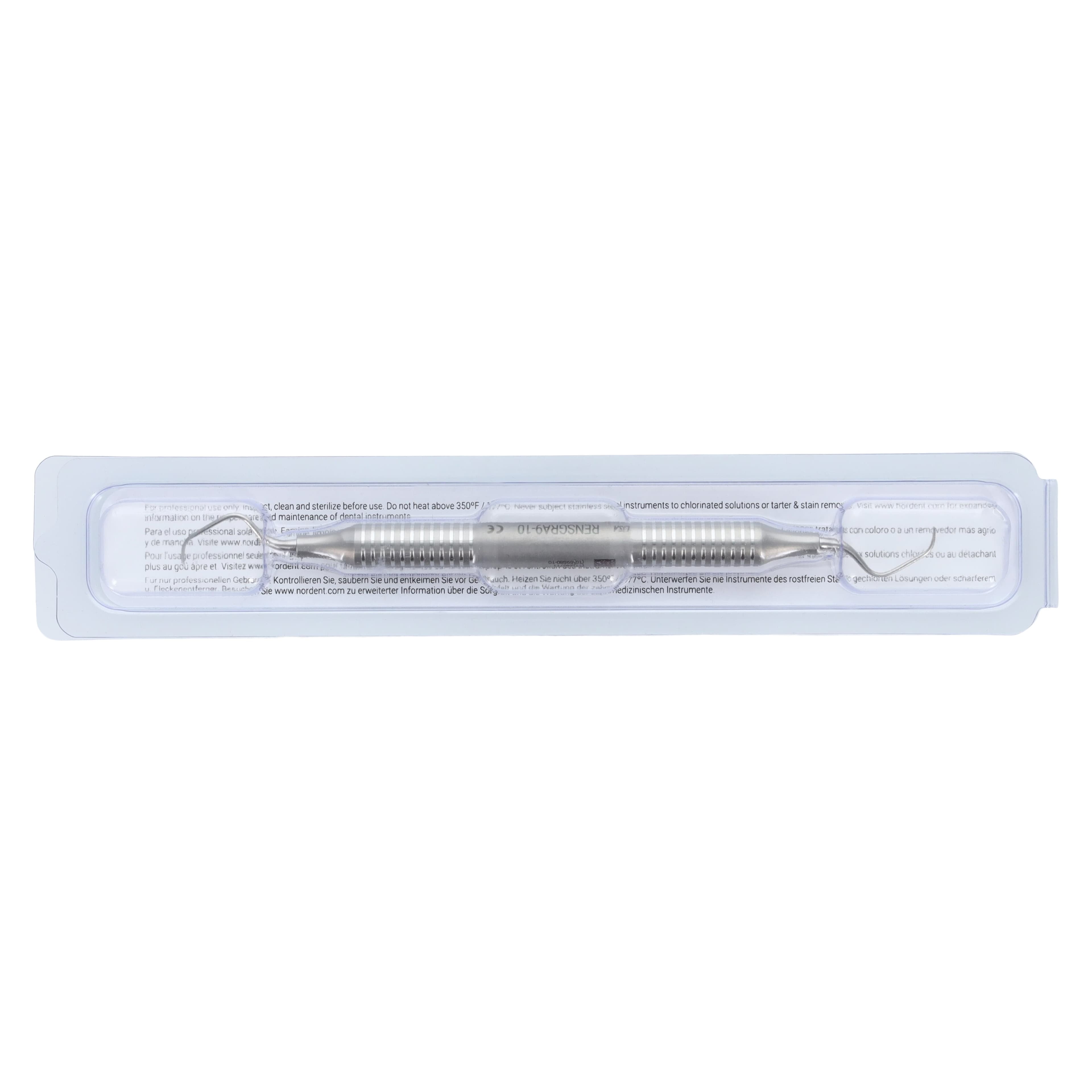 Nordent XDura Curette DE Gracey #9/10, DuraLite Round Handle, Double End, Stainless Steel, RENSGRA9-10 thumbnail 7