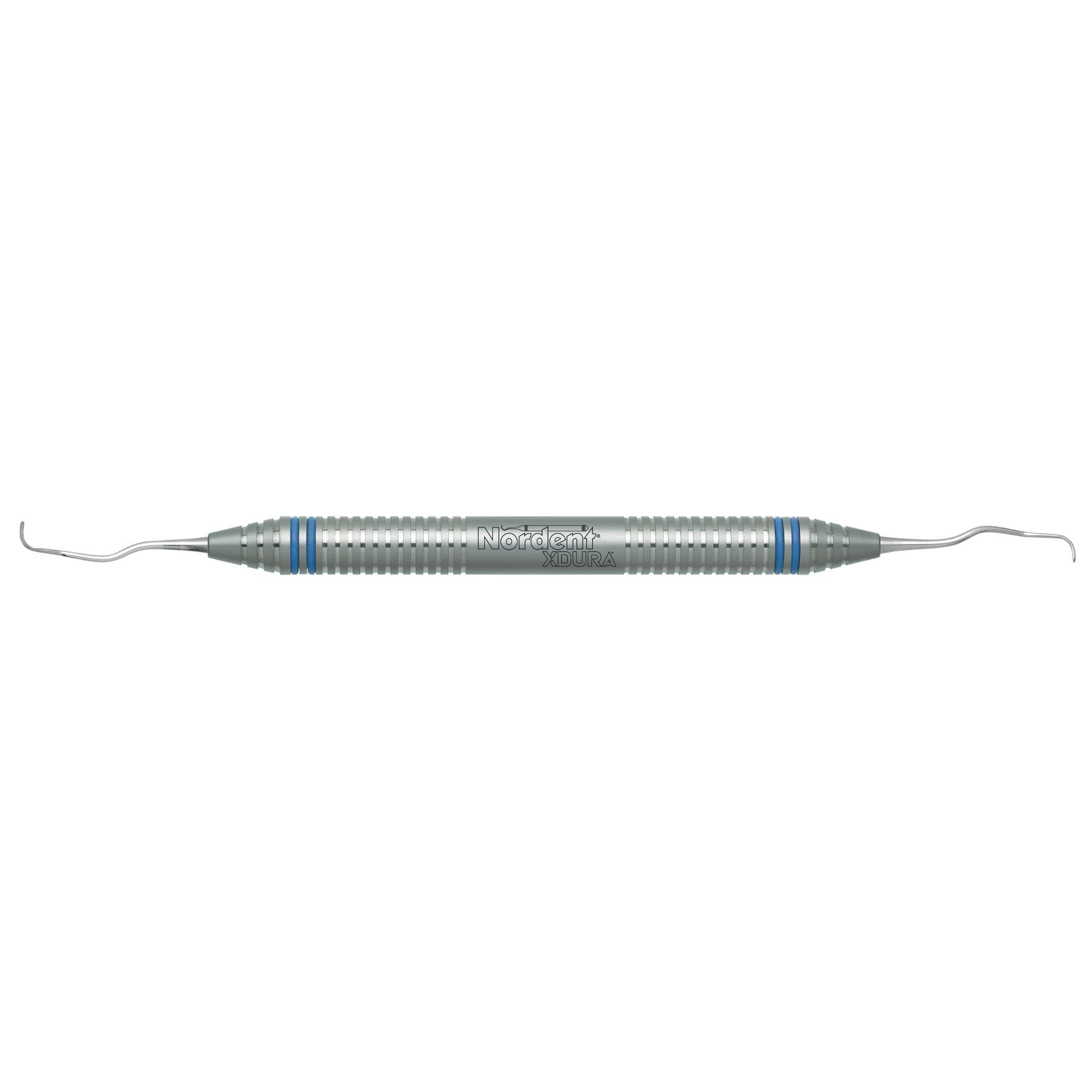 Nordent XDura Curette DE Gracey #11/12, DuraLite ColorRing Handle, Stainless Steel, Regular, Each, CENSGRA11-12 - XDura Curette DE Grace #11/12 - Image 1