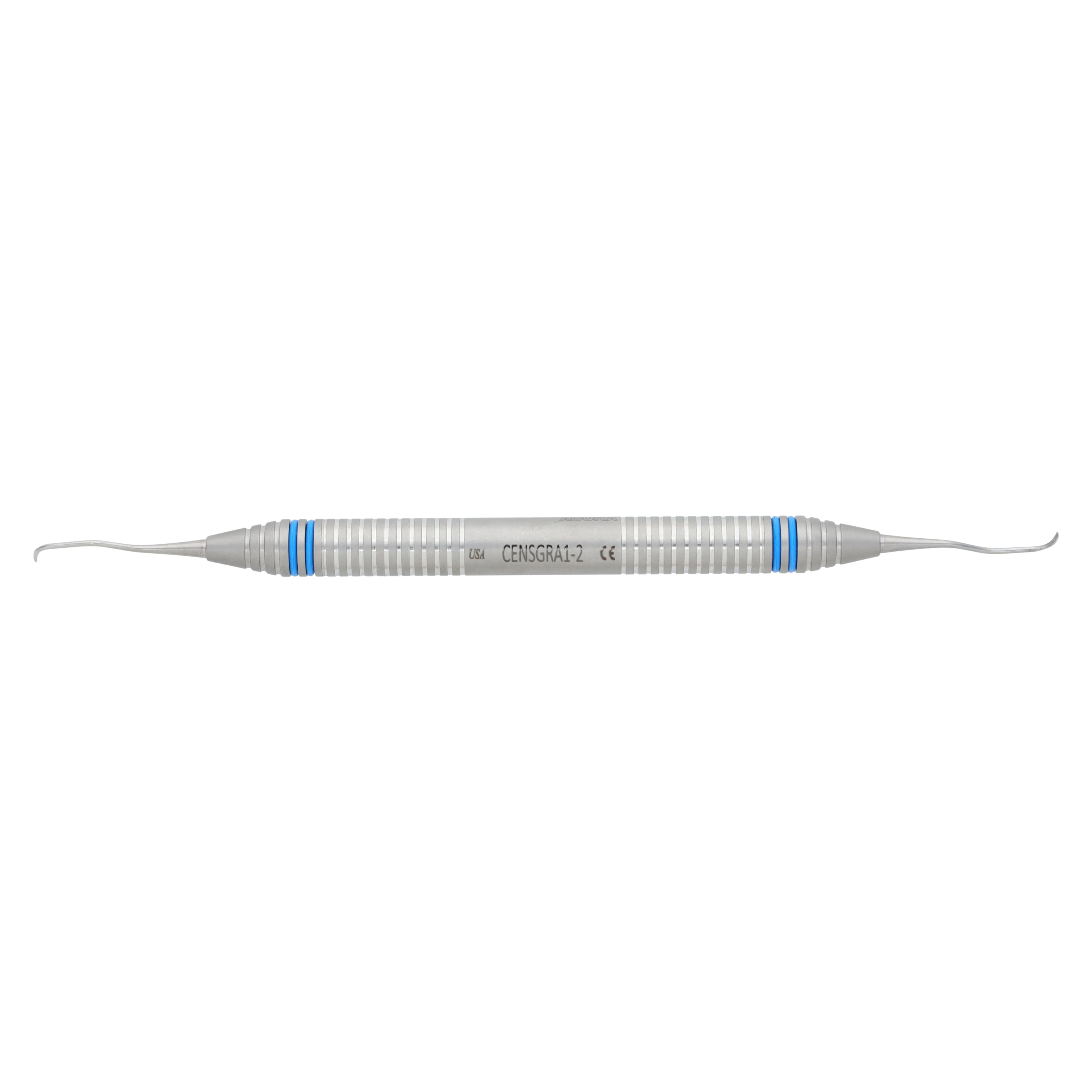 XDura Curette DE Gracey #1/2, DuraLite ColorRing Handle, Double End, Stainless Steel thumbnail 5