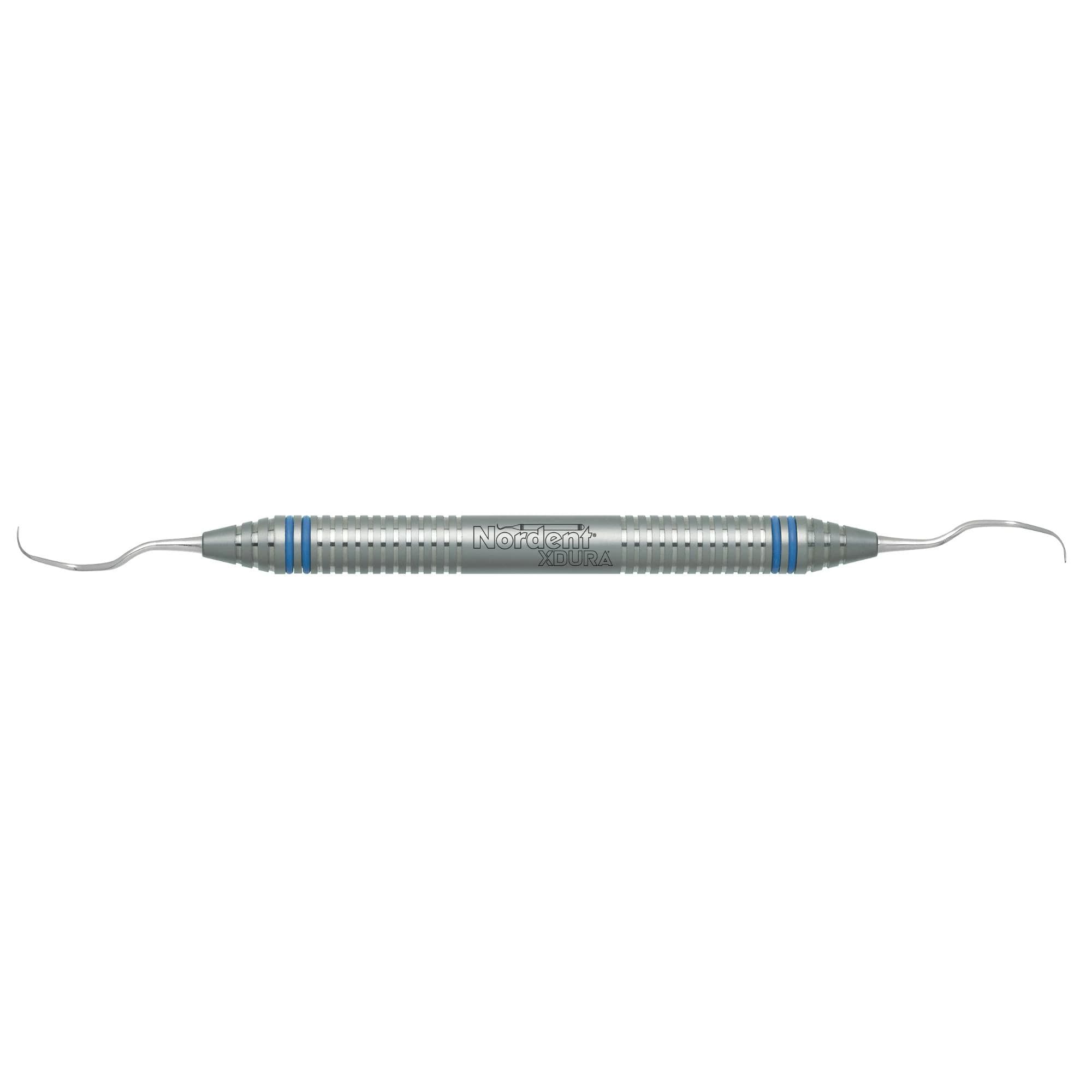 Nordent XDura Curette DE Gracey #13/14, DuraLite ColorRing Handle, Double End, Stainless Steel, Regular - XDura Curette DE Grace #13/14 - Image 1