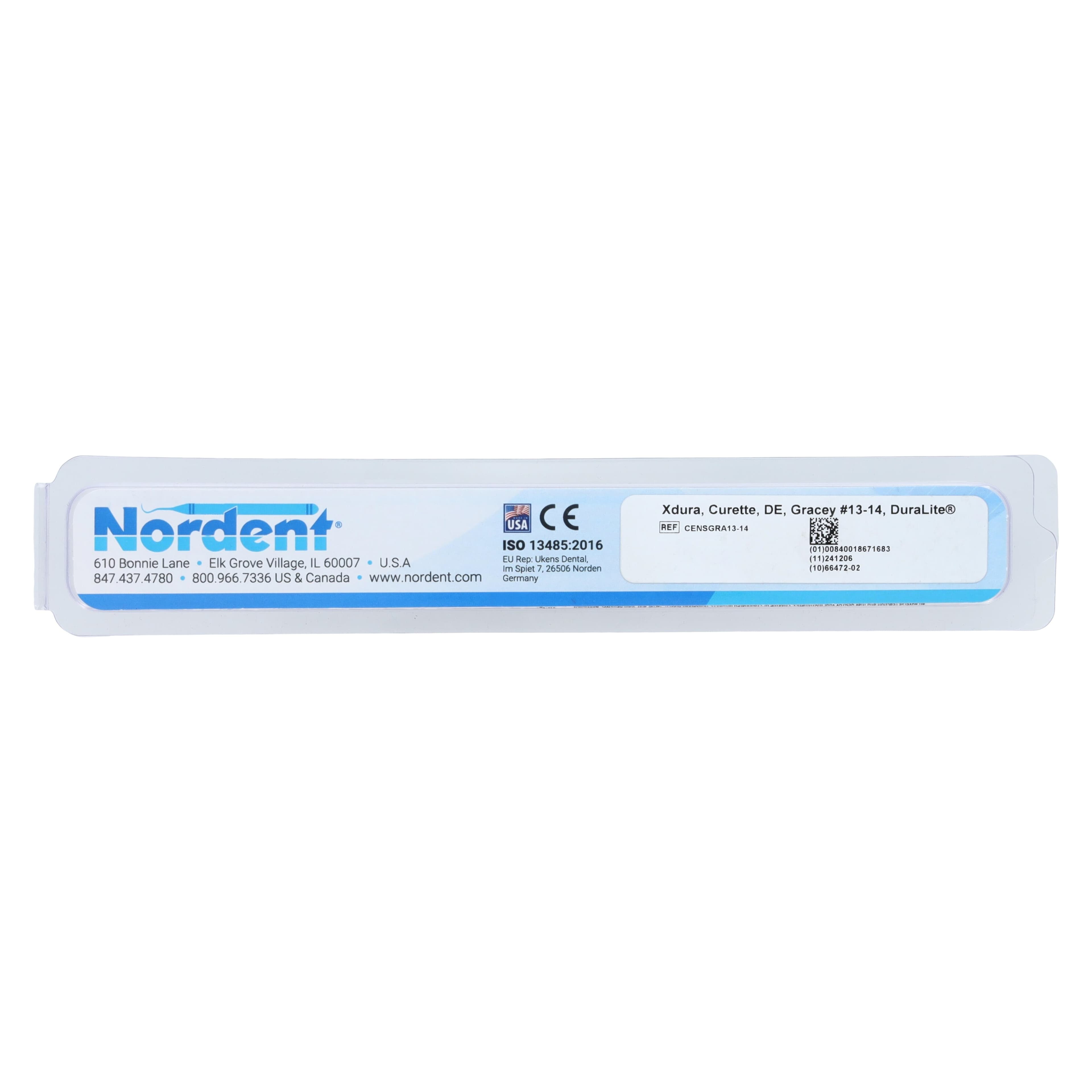 Nordent XDura Curette DE Gracey #13/14, DuraLite ColorRing Handle, Double End, Stainless Steel, Regular thumbnail 6