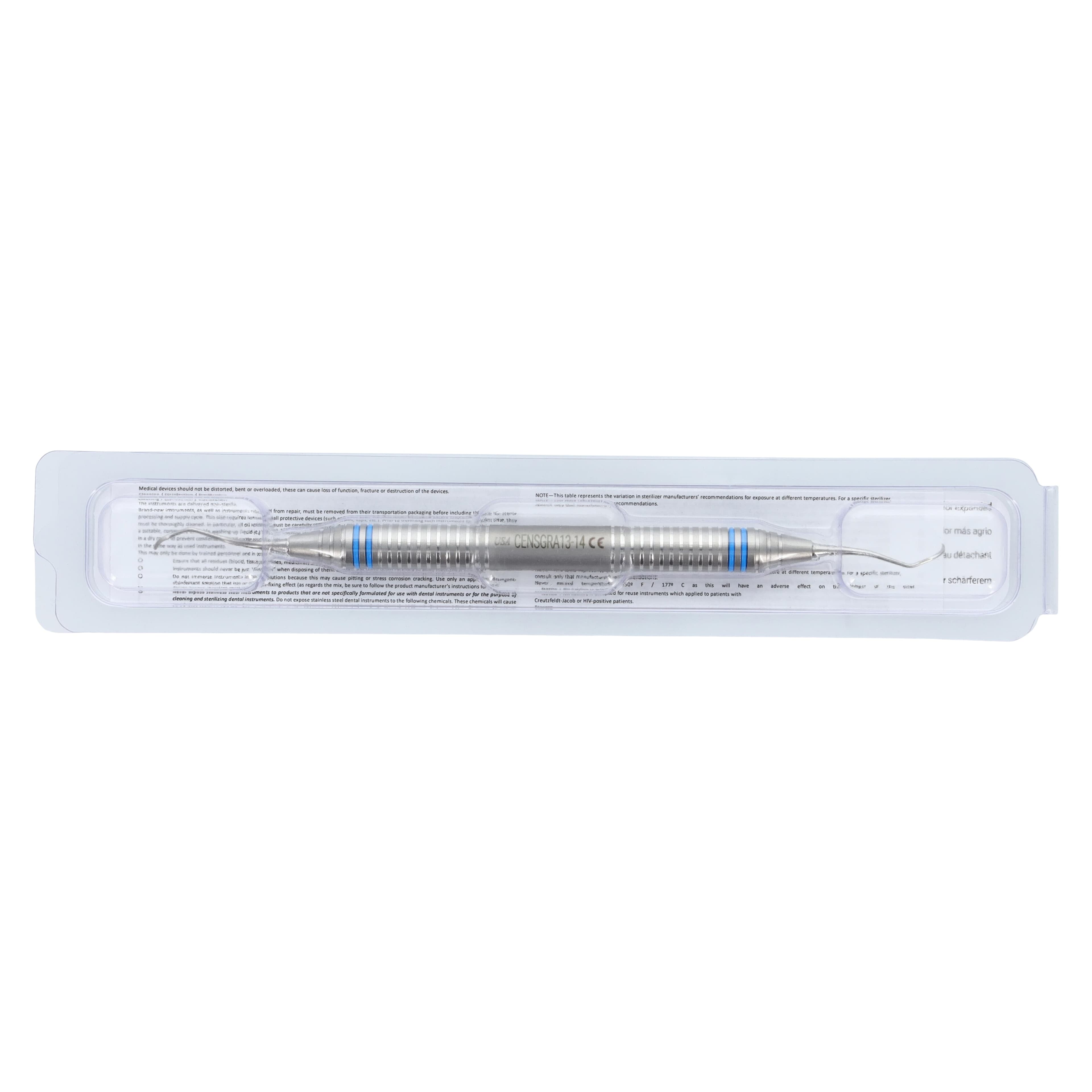 Nordent XDura Curette DE Gracey #13/14, DuraLite ColorRing Handle, Double End, Stainless Steel, Regular thumbnail 7