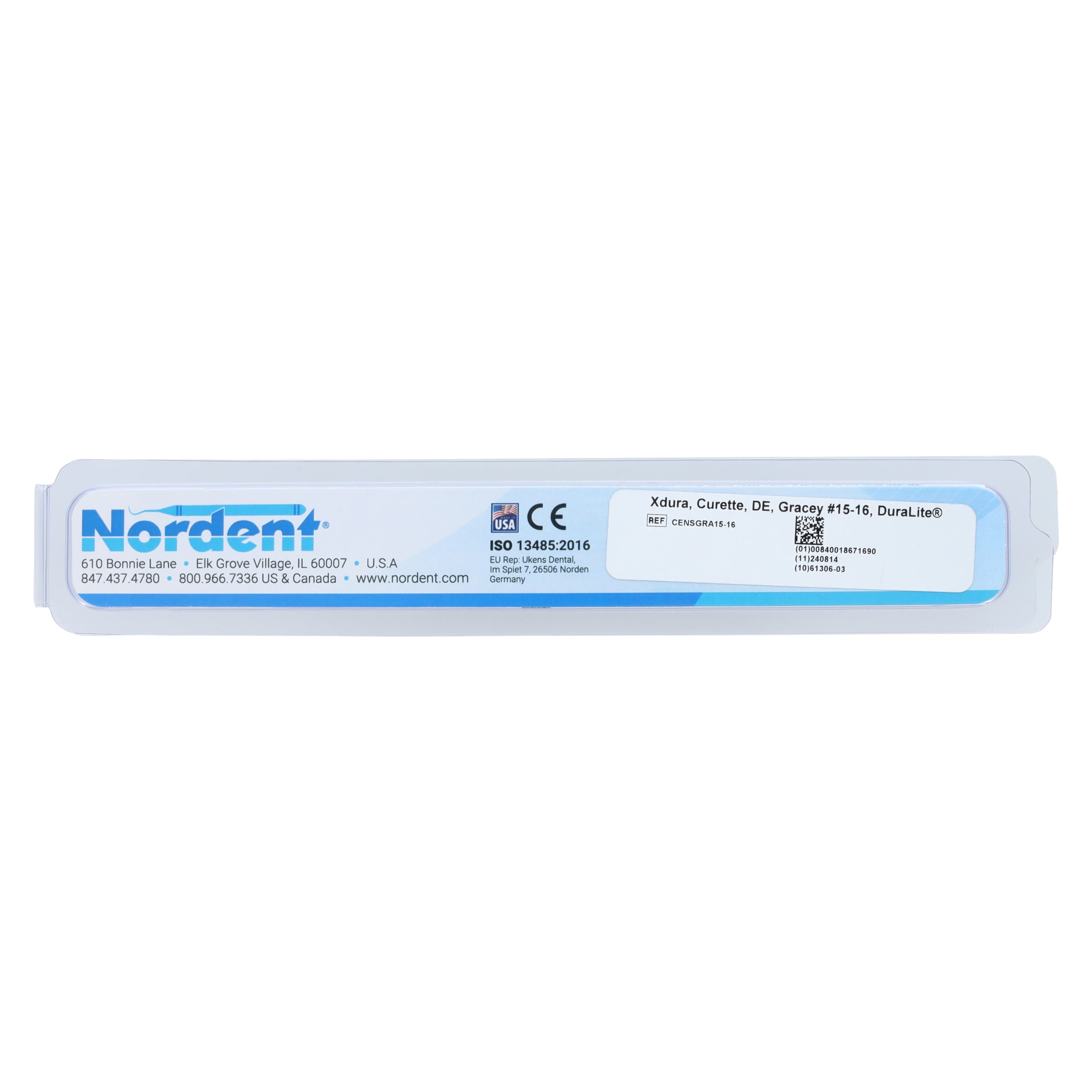 Nordent XDura Curette DE Gracey #15/16, DuraLite ColorRing Handle, Stainless Steel, Each thumbnail 6