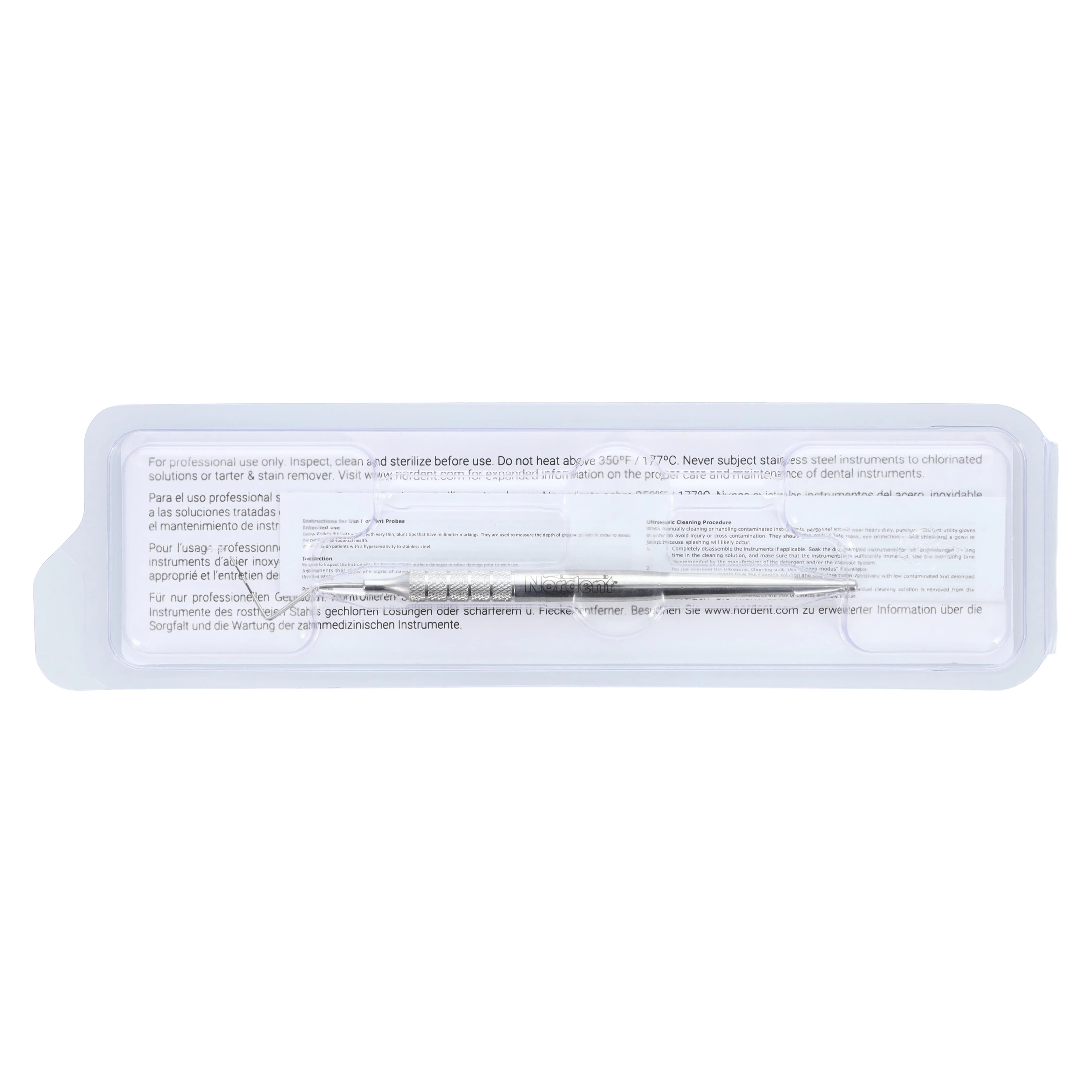 Nordent Color Coded Periodontal Probe, Single-Ended, #N8-11 (3-6-8-11 mm), Medium Round Handle, Stainless Steel thumbnail 6