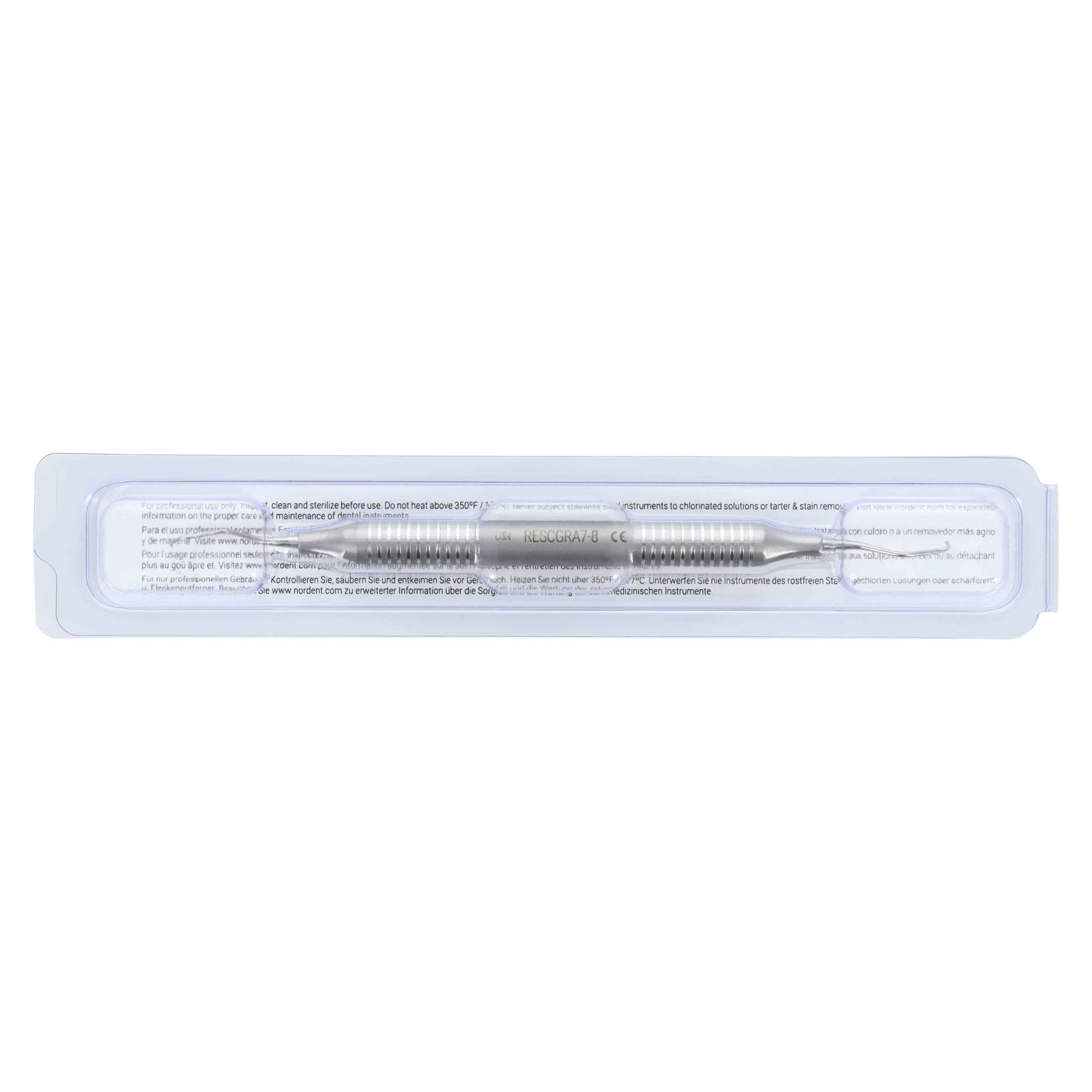 Nordent Classic Gracey Curette Double End 7/8, DuraLite Round, Buccal/Lingual, 440A Stainless Steel, Silver thumbnail 7