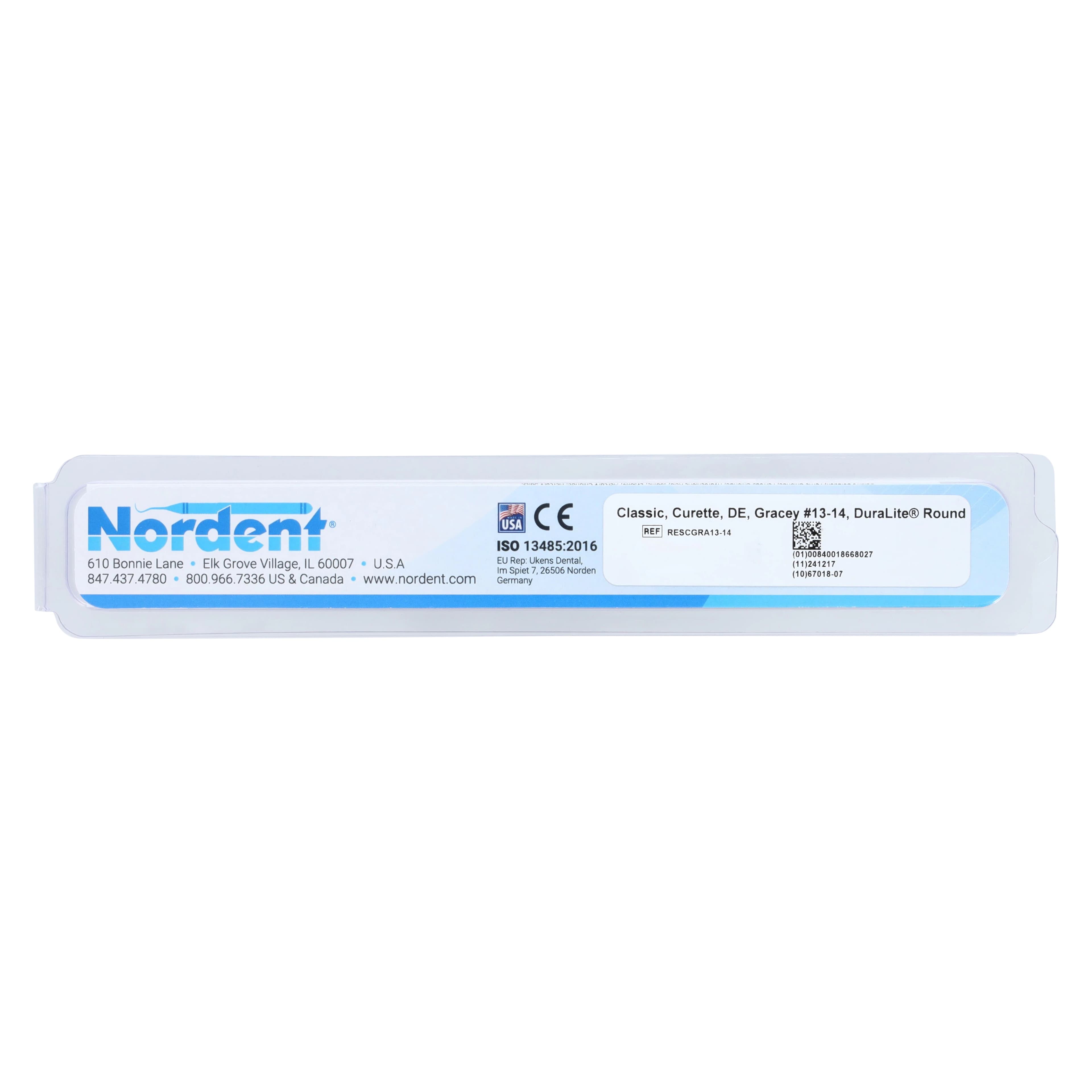 Nordent Classic Gracey Curette Double End 13/14, DuraLite Round, Posterior/Distal, 440A Stainless Steel, Silver, Regular thumbnail 6