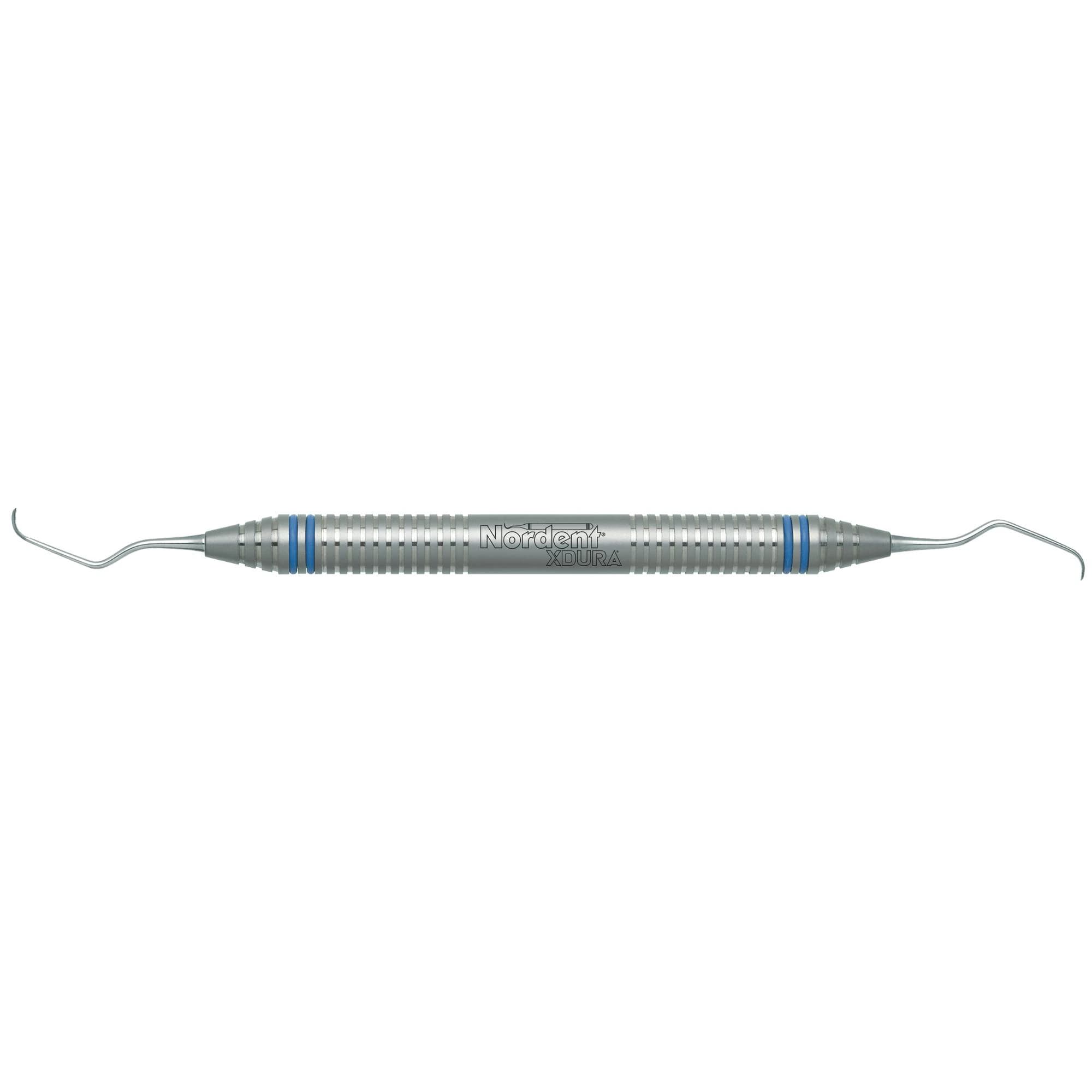 Nordent XDURA Curette DE Gracey Standard, Double End 3-4L, DuraLite ColorRing, Anterior, Stainless Steel, Silver - XDURA Curette DE Gracey Std - Image 1