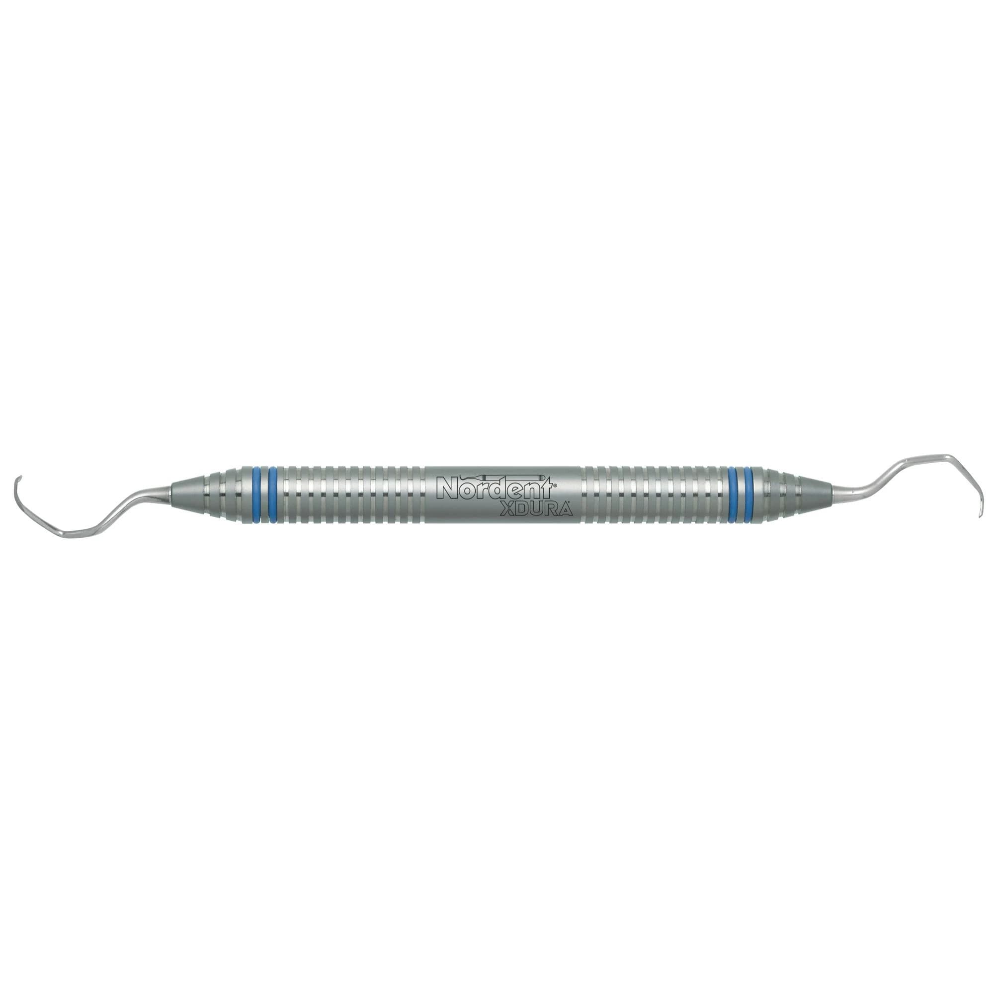 XDURA Curette DE Gracey 17/18, Double End, DuraLite ColorRing, Posterior/Distal, Stainless Steel, Silver, Each - XDURA Curette DE Gracey 17/18 - Image 1