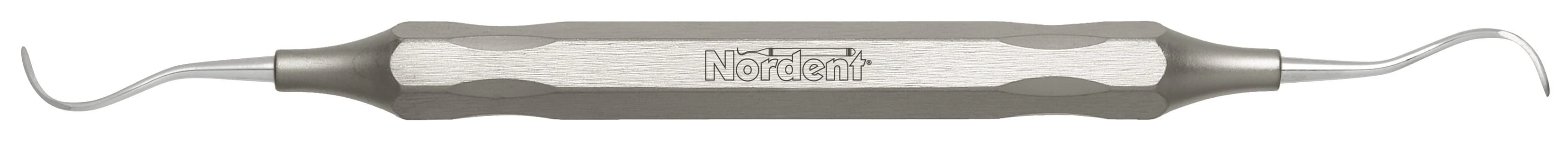 Nordent McCall Universal Curette, Double-End 17/18, DuraLite Hex Handle, Stainless Steel, NOR-ESCMC17-18 - Nordent - Universal Curette McCall Double End 17/18 DuraLite Hex Stainless Steel - Image 1