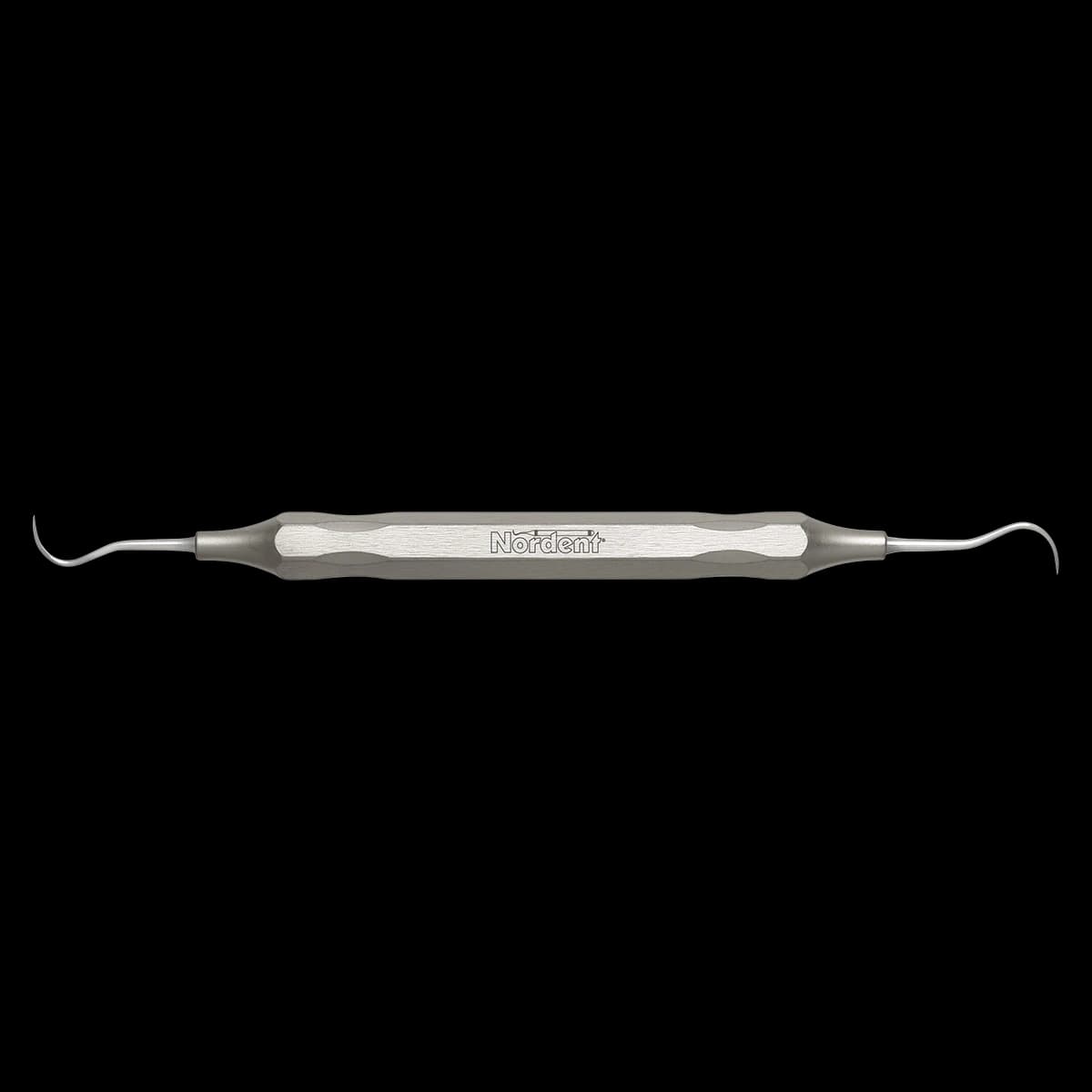 Nordent Anterior Sickle Scaler, Double End N5/N5S, DuraLite Hex Handle, Stainless Steel, 1/Pkg - Anterior Scaler Double End Sickle N5-N5S Hex Handle - Image 1