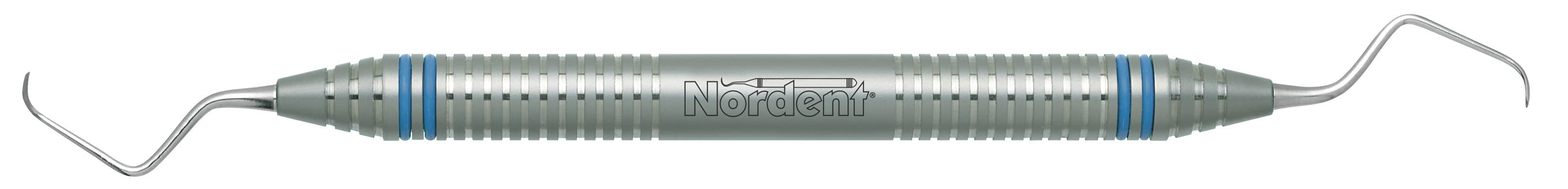 Nordent Classic Gracey Curette #9-10, Double-End, DuraLite ColorRings Handle, Stainless Steel, 1 Each - Classic Gracey Curettes - #9-10 - DuraLite&reg; ColorRings - Image 1