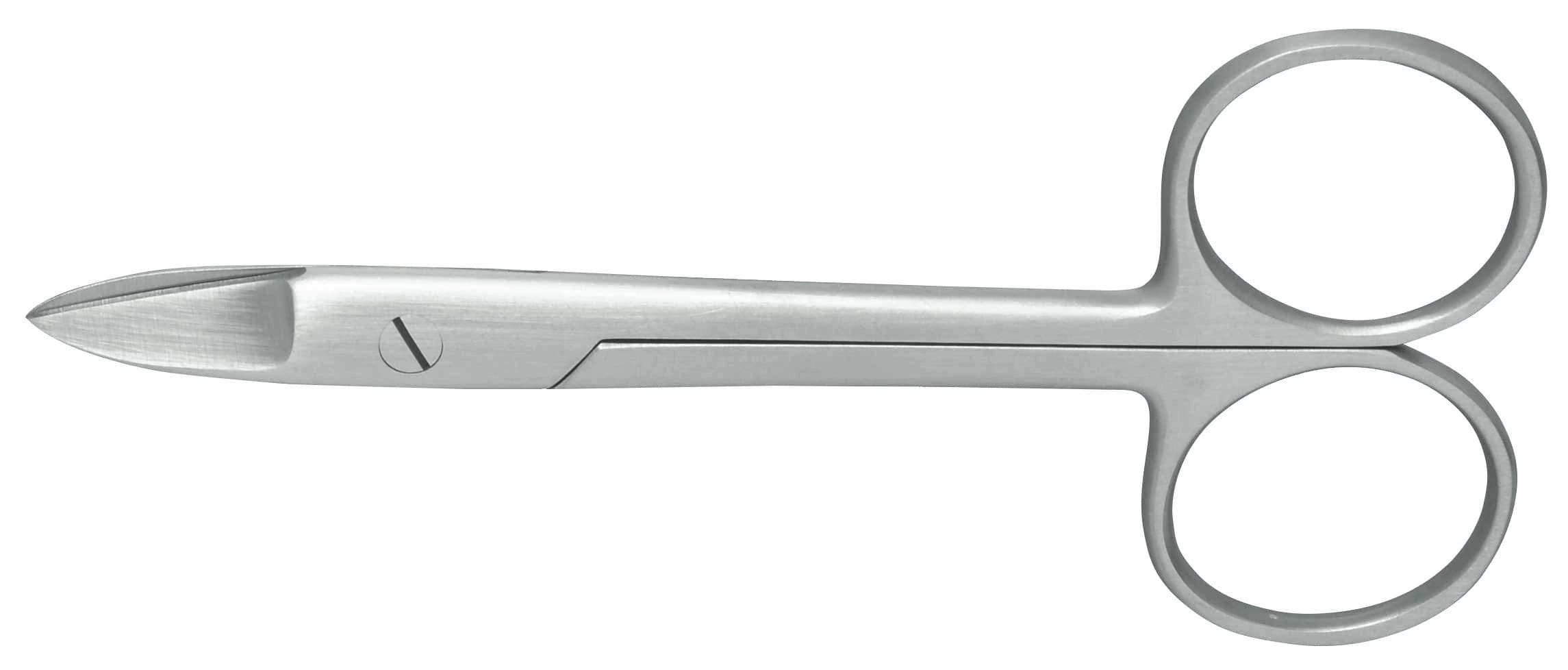 Nordent Crown & Bridge Scissors, Straight, 4 in, Stainless Steel, Each - Scissor Crown & Collar Strt - Image 1